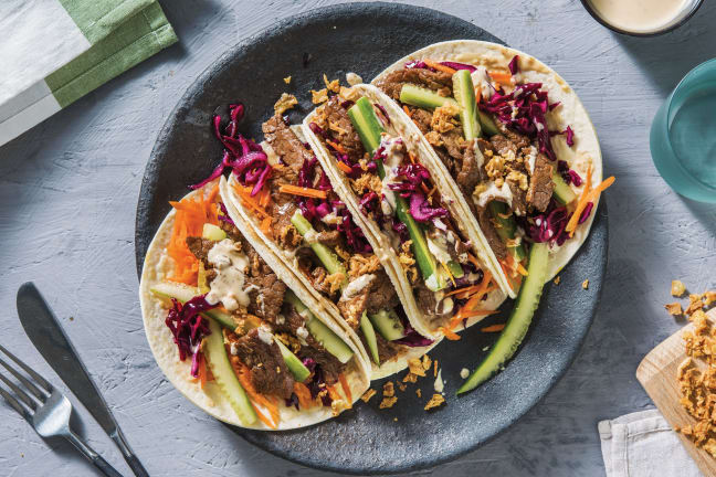 Speedy Asian Beef Tacos