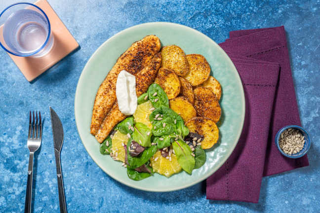 Pan-Seared Tilapia and Zesty Garlic Sauce