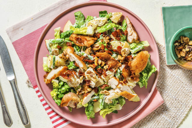 Waldorf Style Salad with Chicken and Bacon