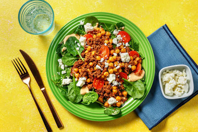 SuperQuick Warm Chickpea and Chorizo Bowls