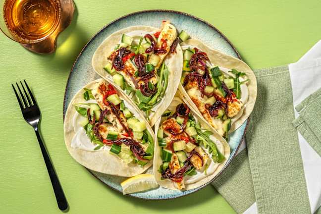 Würzig-feurige Grillkäse-Tacos