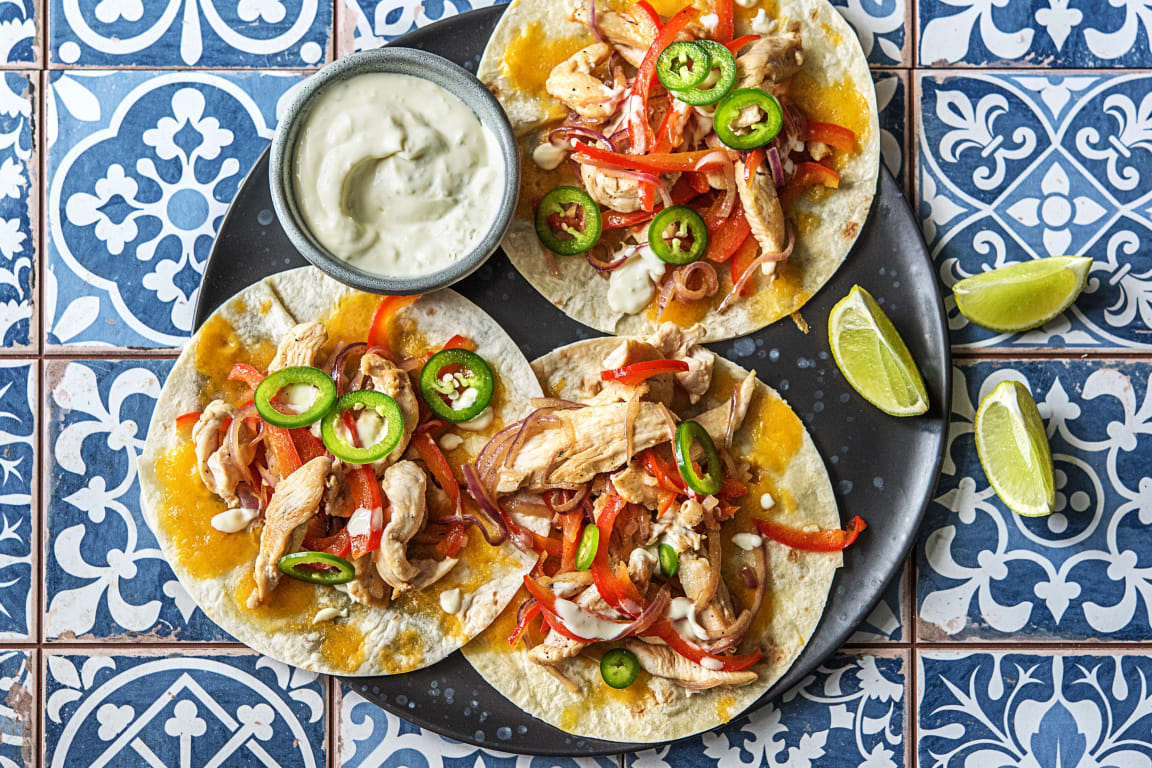 Chicken Cheddar Fajitas