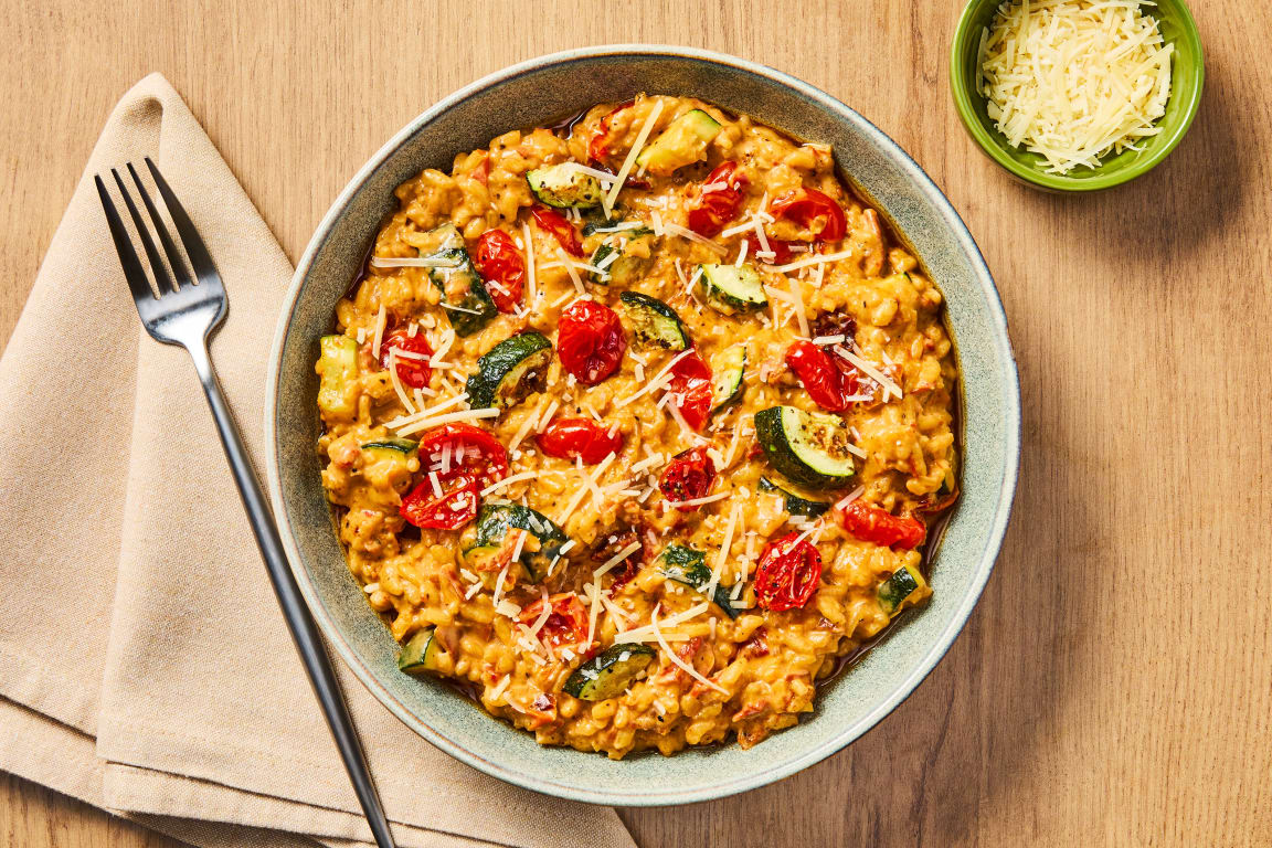 Zucchini & Sun-Dried Tomato Risotto