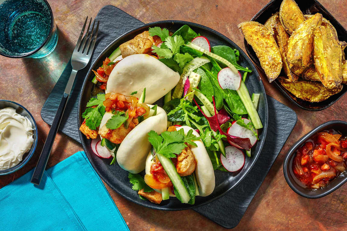 Sweet-Soy Chicken & Bacon Jam Bao Buns