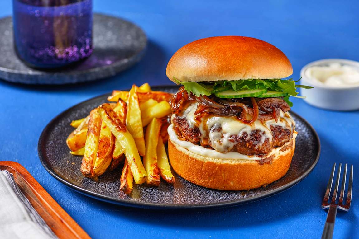 Beef & Pork Cheeseburger