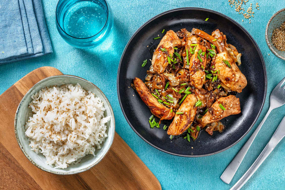 Pollo all'orientale in salsa teriyaki 