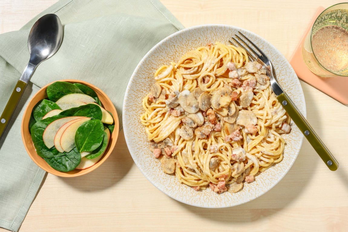 Krämig iMat Spaghetti Carbonara 
