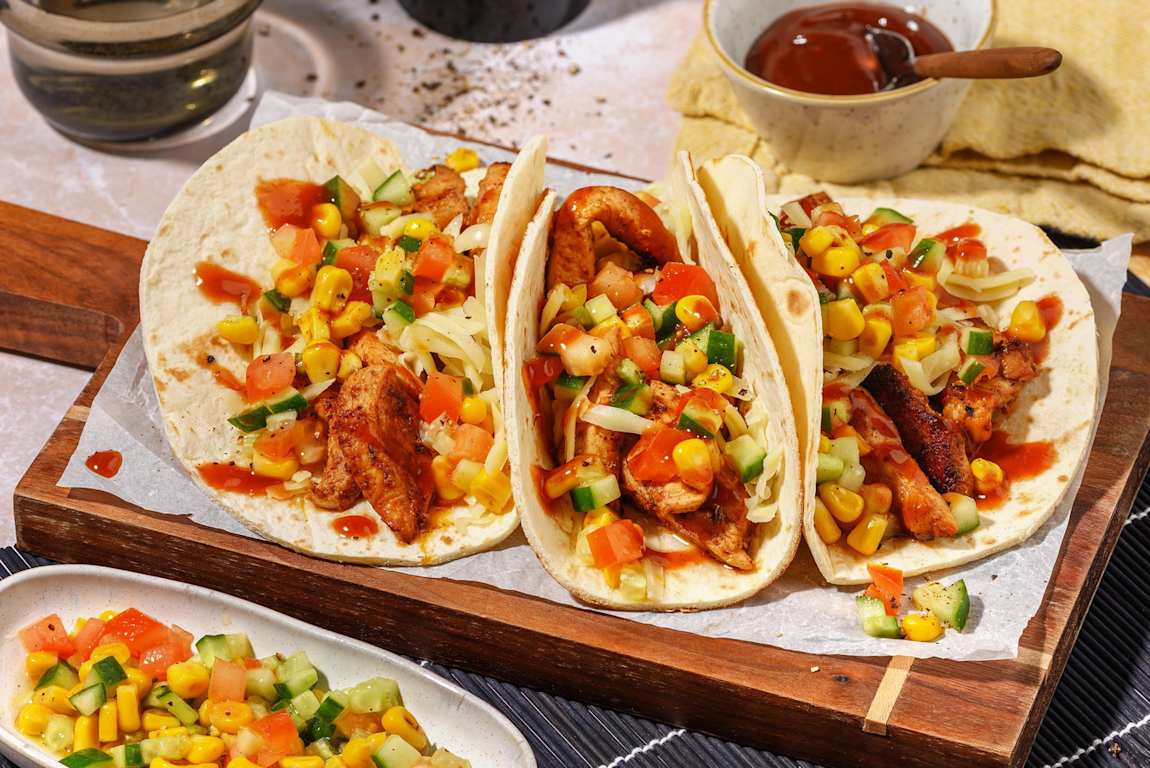 Smokey Chicken & BBQ Mayo Tacos