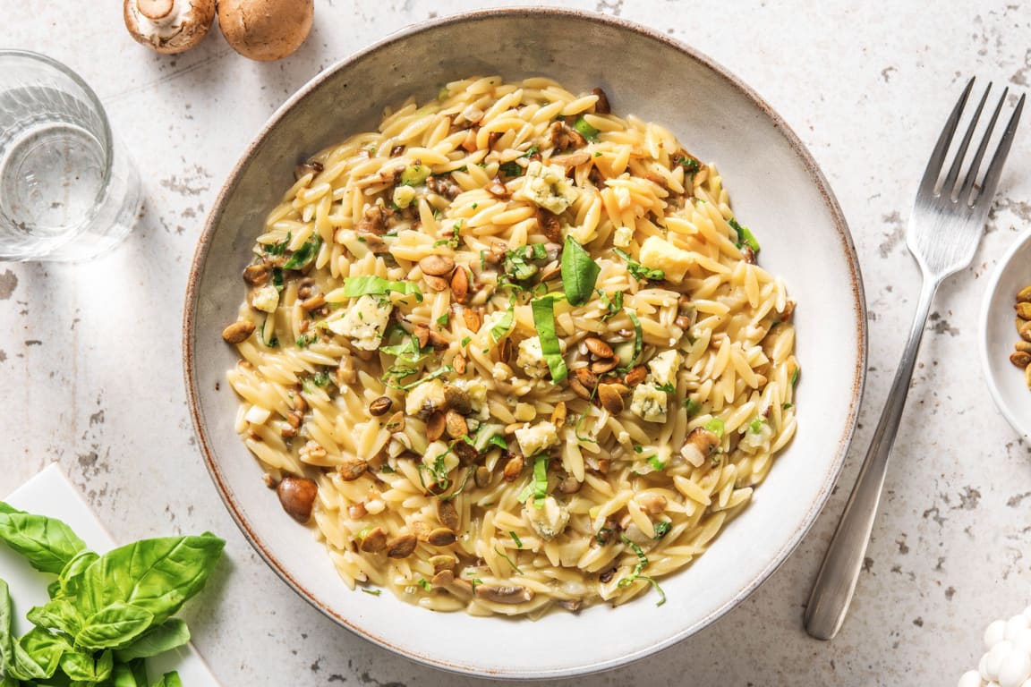 Paddenstoelenrisotto van orzo