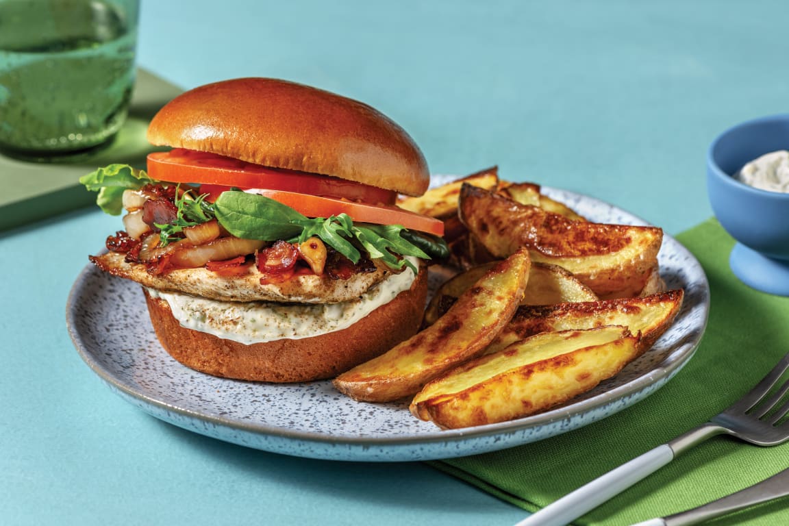 Supreme Chicken Burger & Wedges