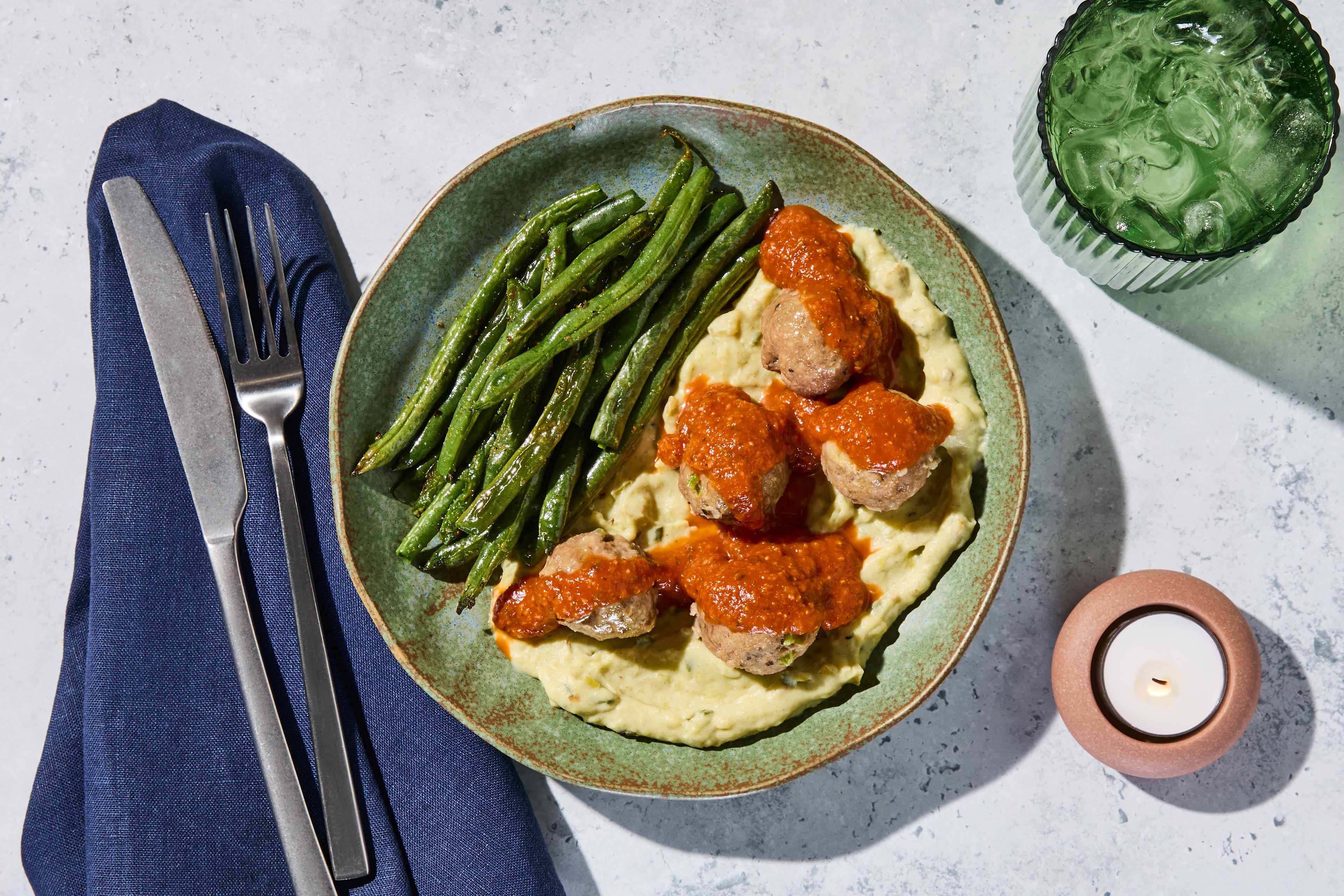 Marinara Meatballs & Mash