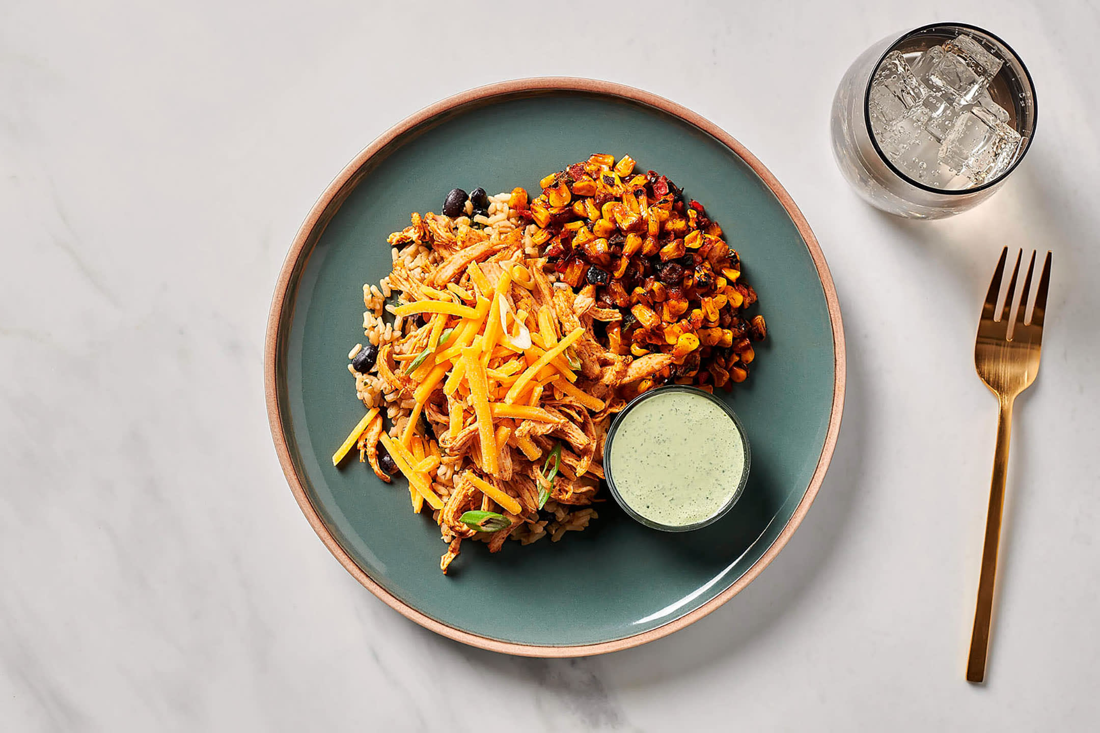 Shredded Chicken Taco Bowl