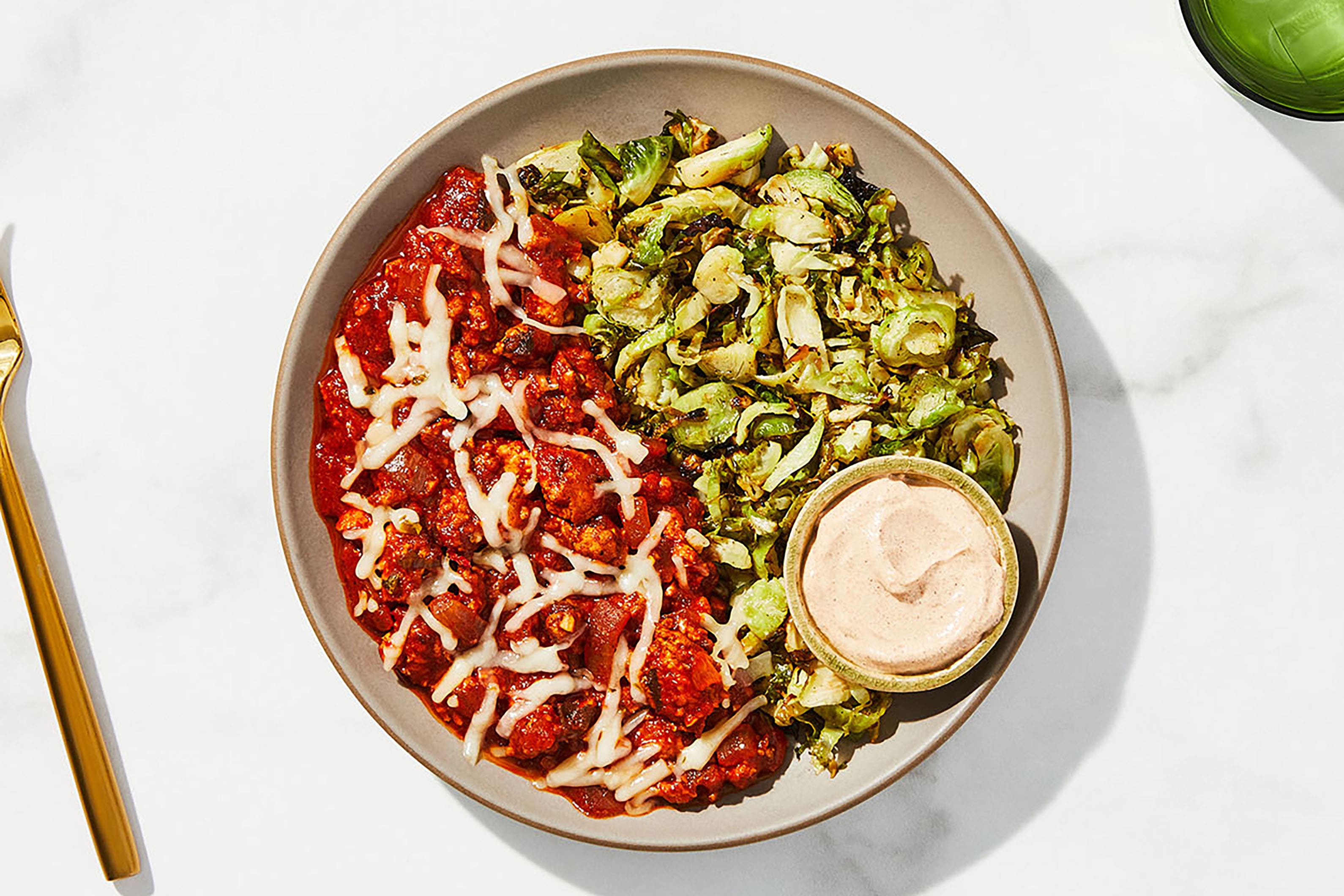 Turkey Chili & Brussels Sprouts