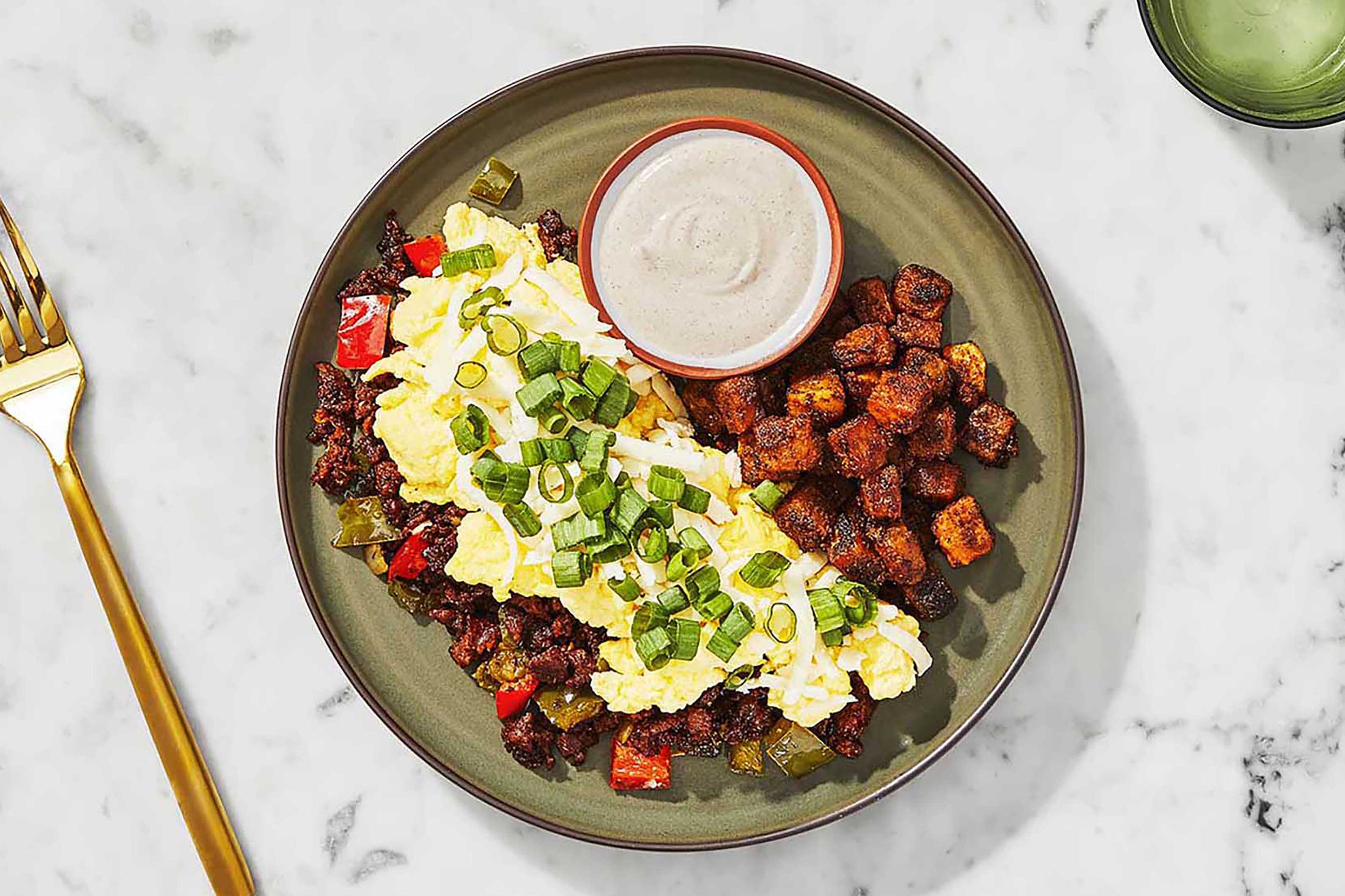 Keto Chorizo Egg Skillet & Turnip Hash