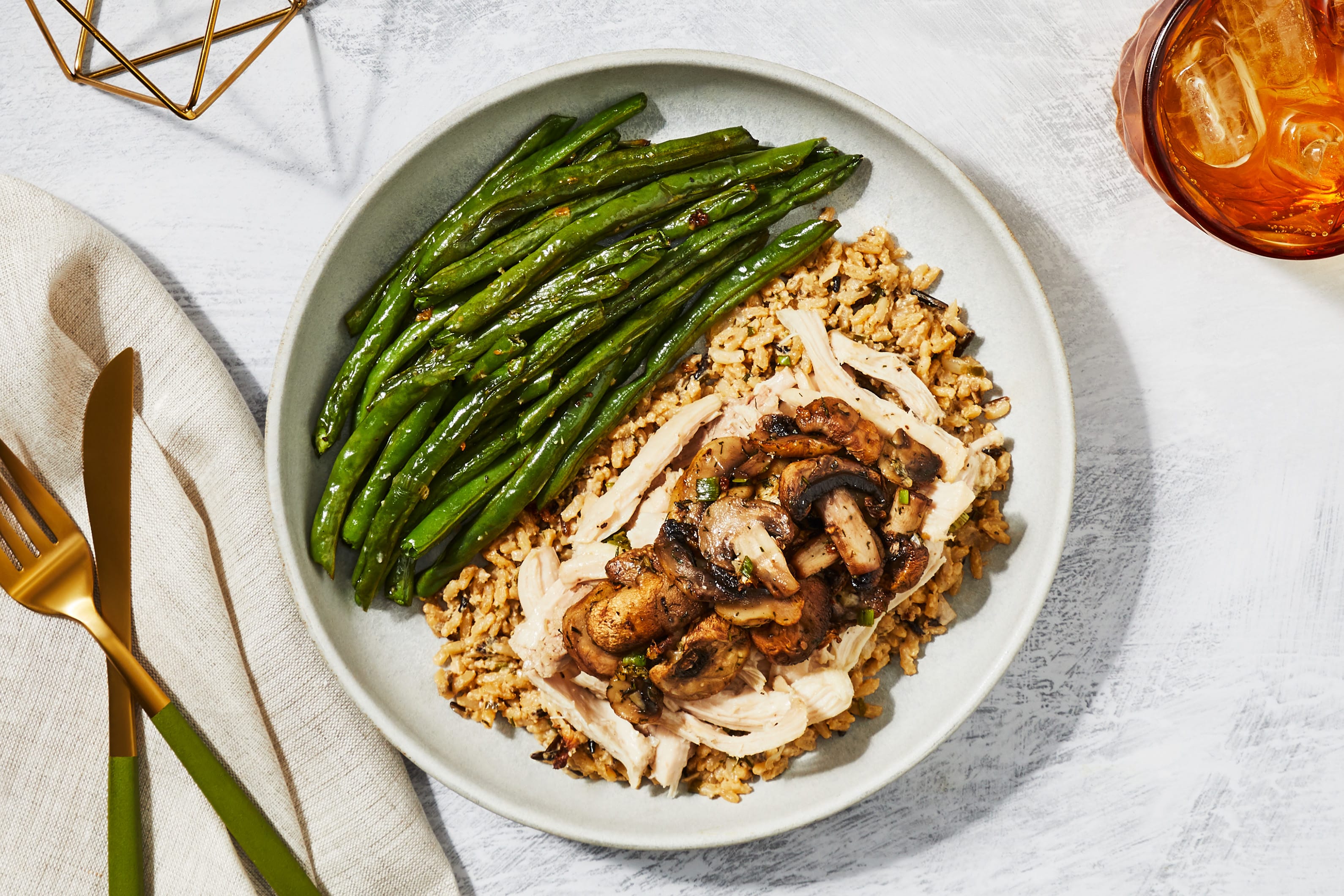 Mushroom Chicken Thighs & Wild Rice