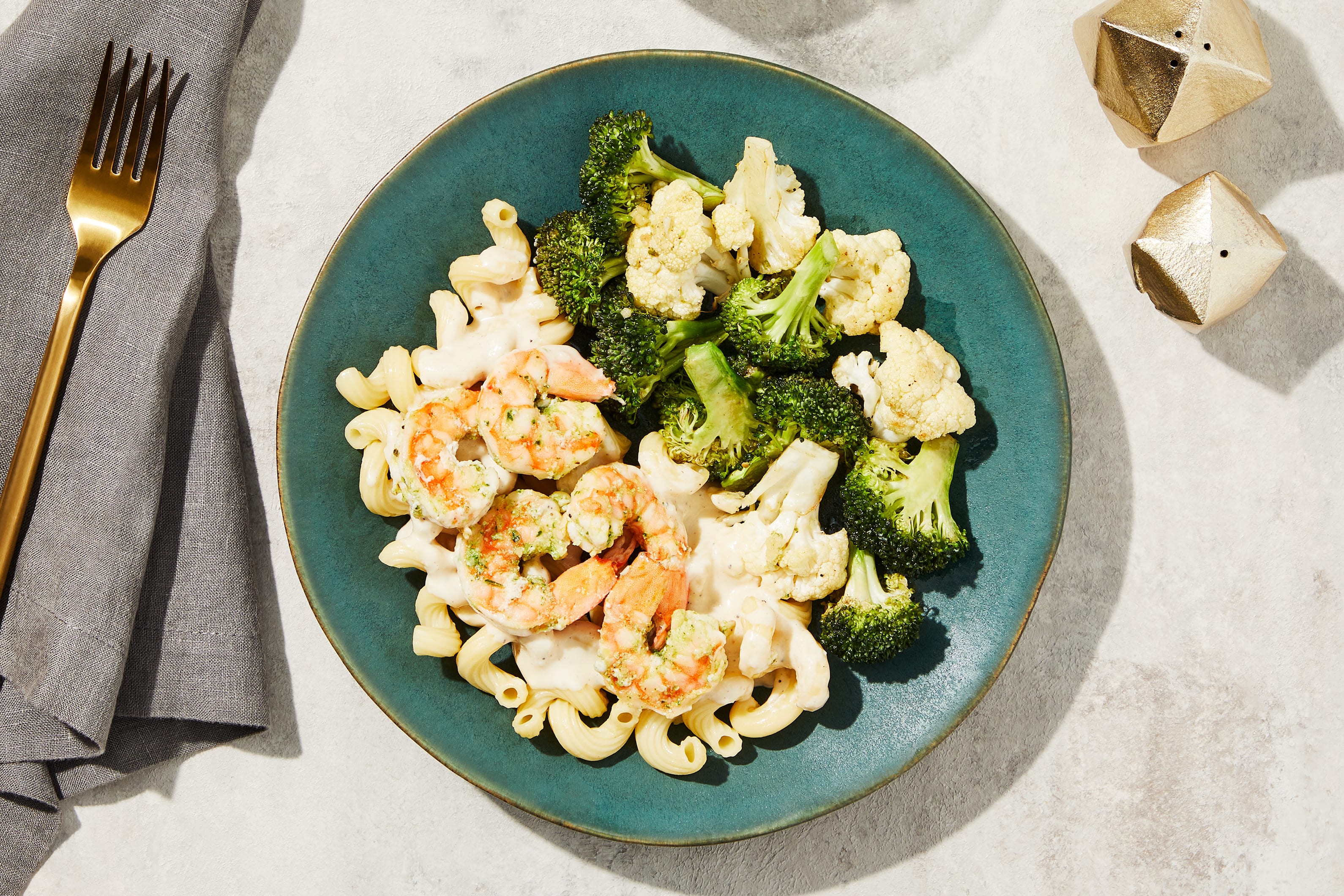 Romano & Black Pepper Shrimp Pasta