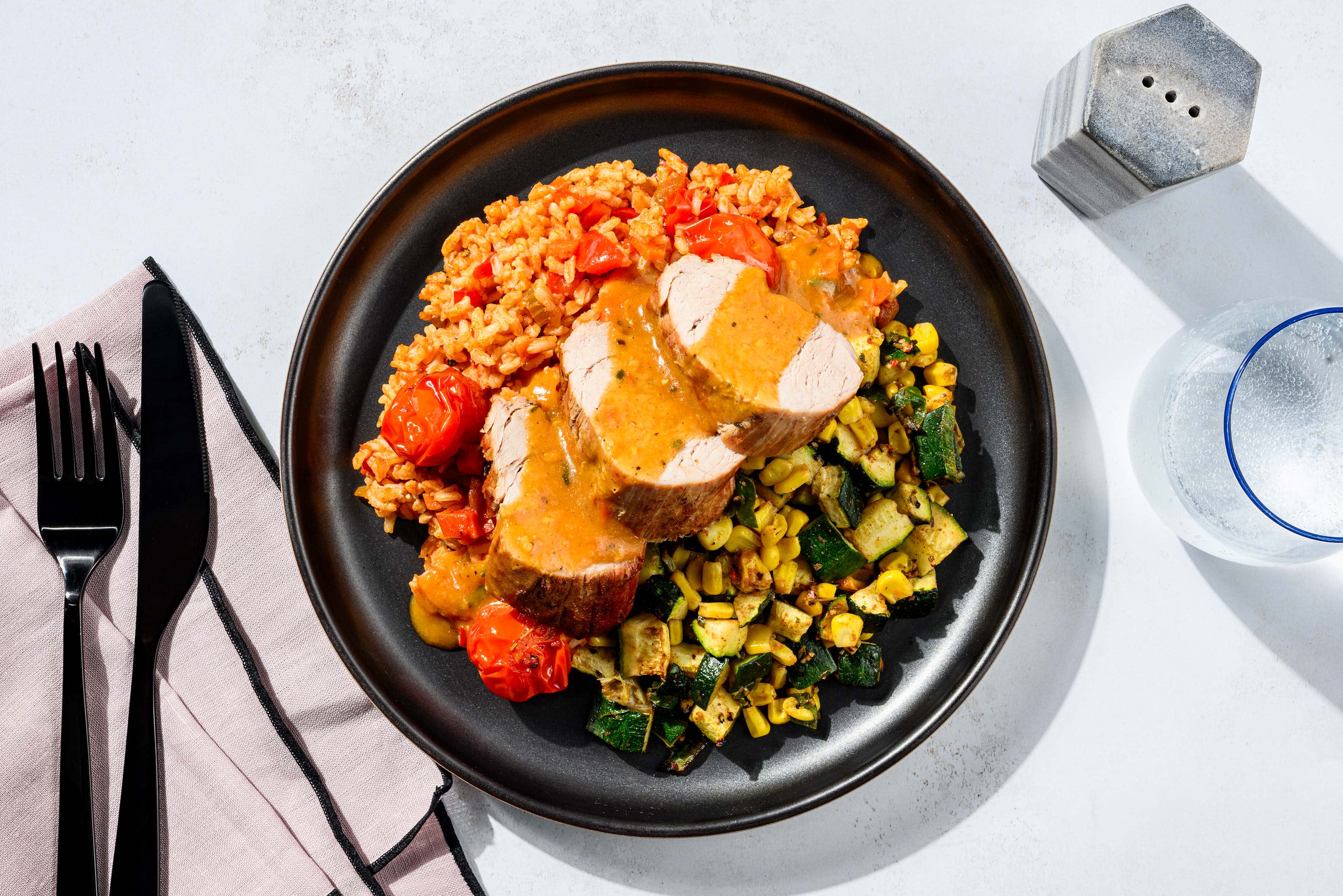 Schweinefilet in scharfer Ancho-Chili-Sauce