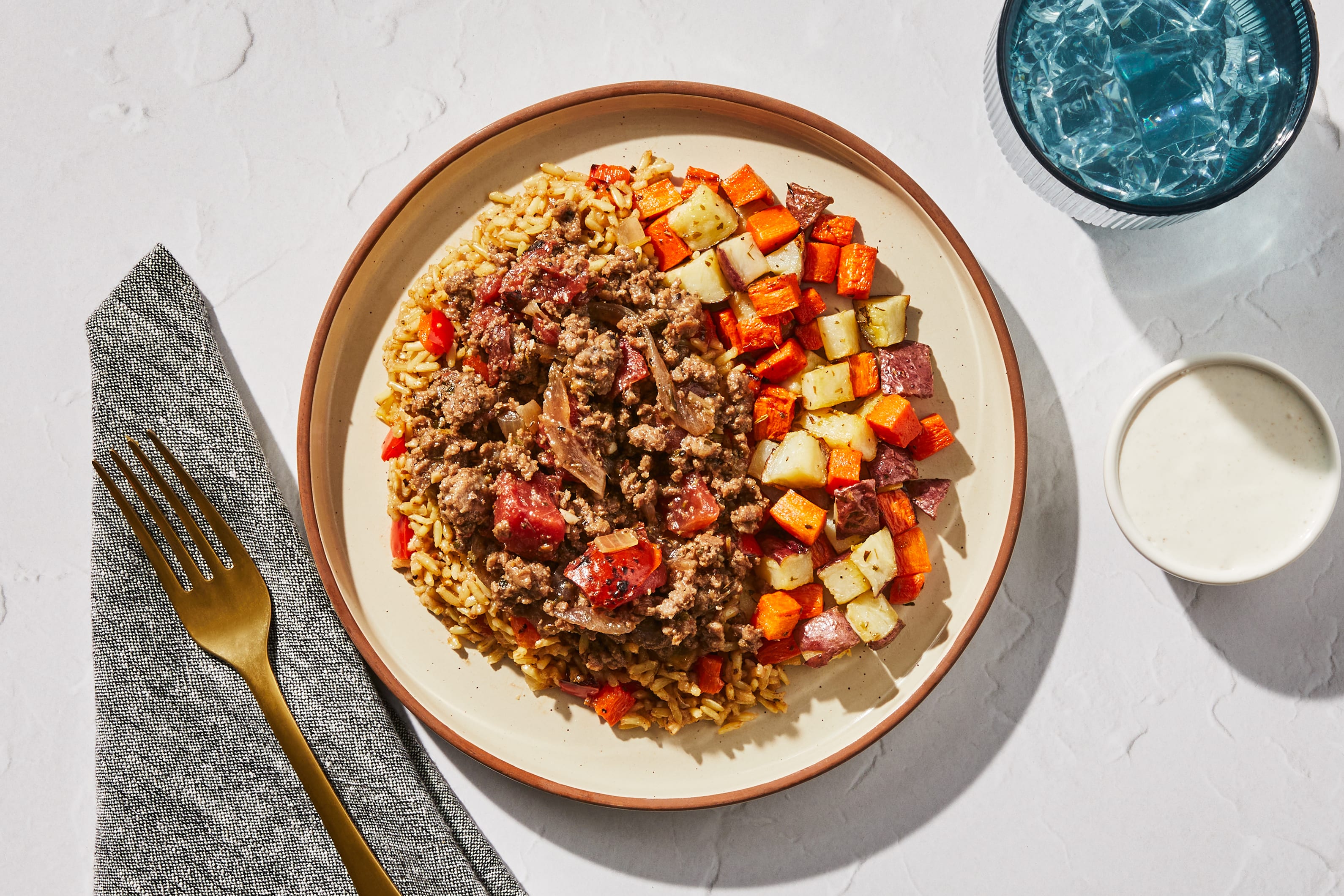 Bol de riz et de bœuf à la libanaise