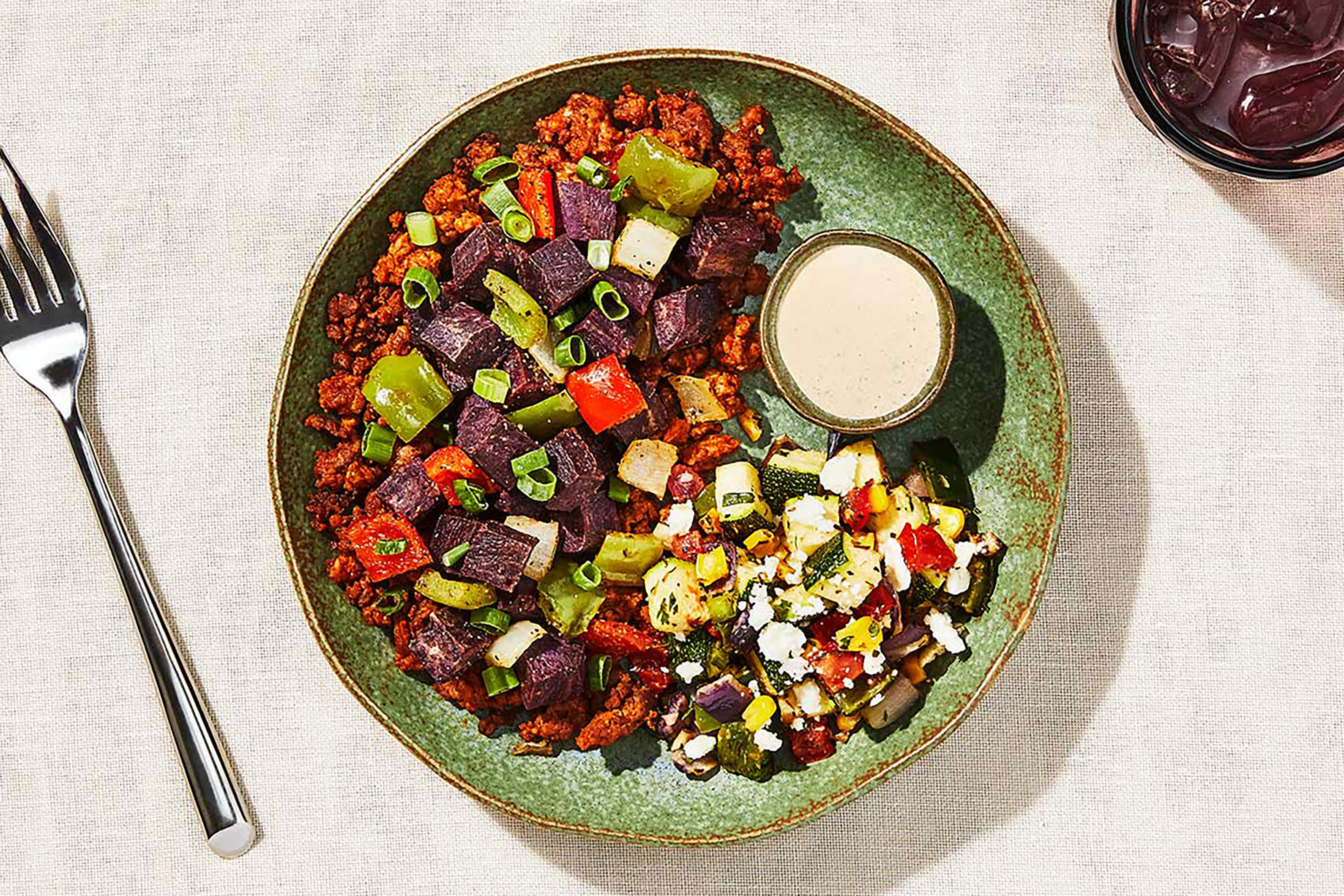 Chorizo & Purple Potato Bowl