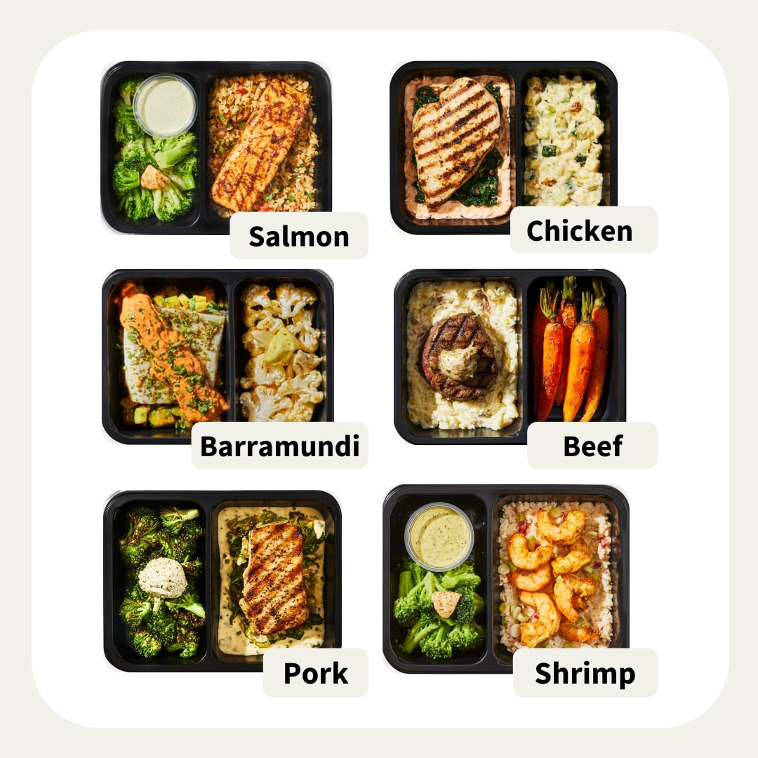 CHOOSE FROM FRESH, CHEF-PREPARED MEALS AND VARIOUS PROTEINS