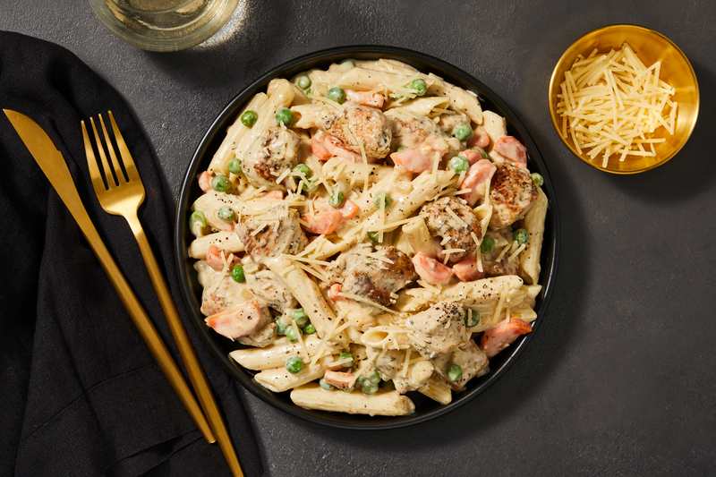Pâtes façon pâté au poulet