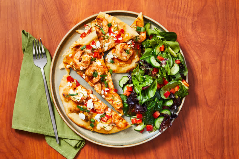 Southwest Shrimp and Pepper Flatbreads