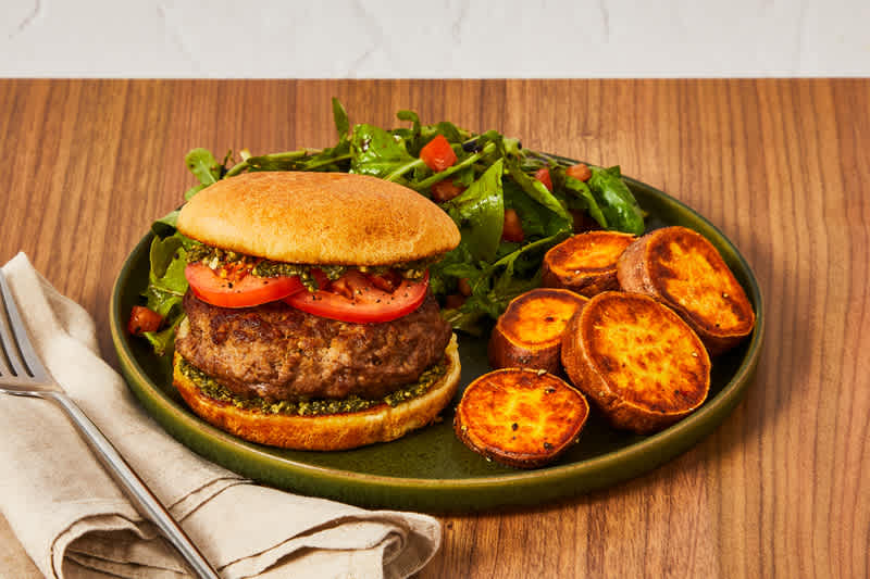Burgers farcis à la caprese