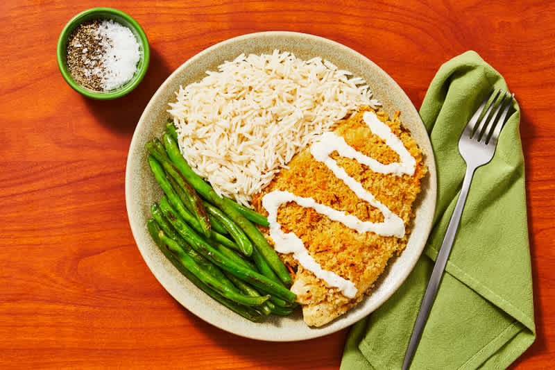 Tilapia rôti en croûte de parmesan