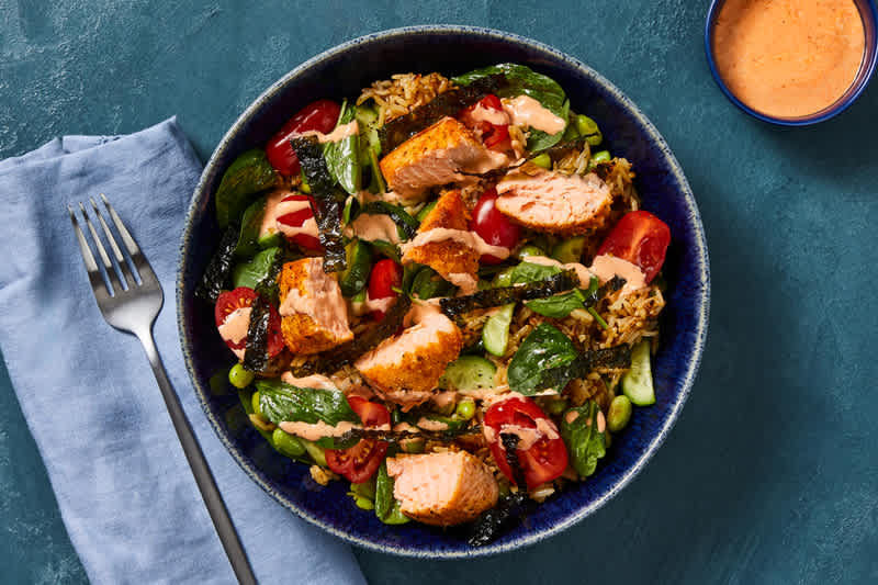 Salmon and Crispy Rice Bowls