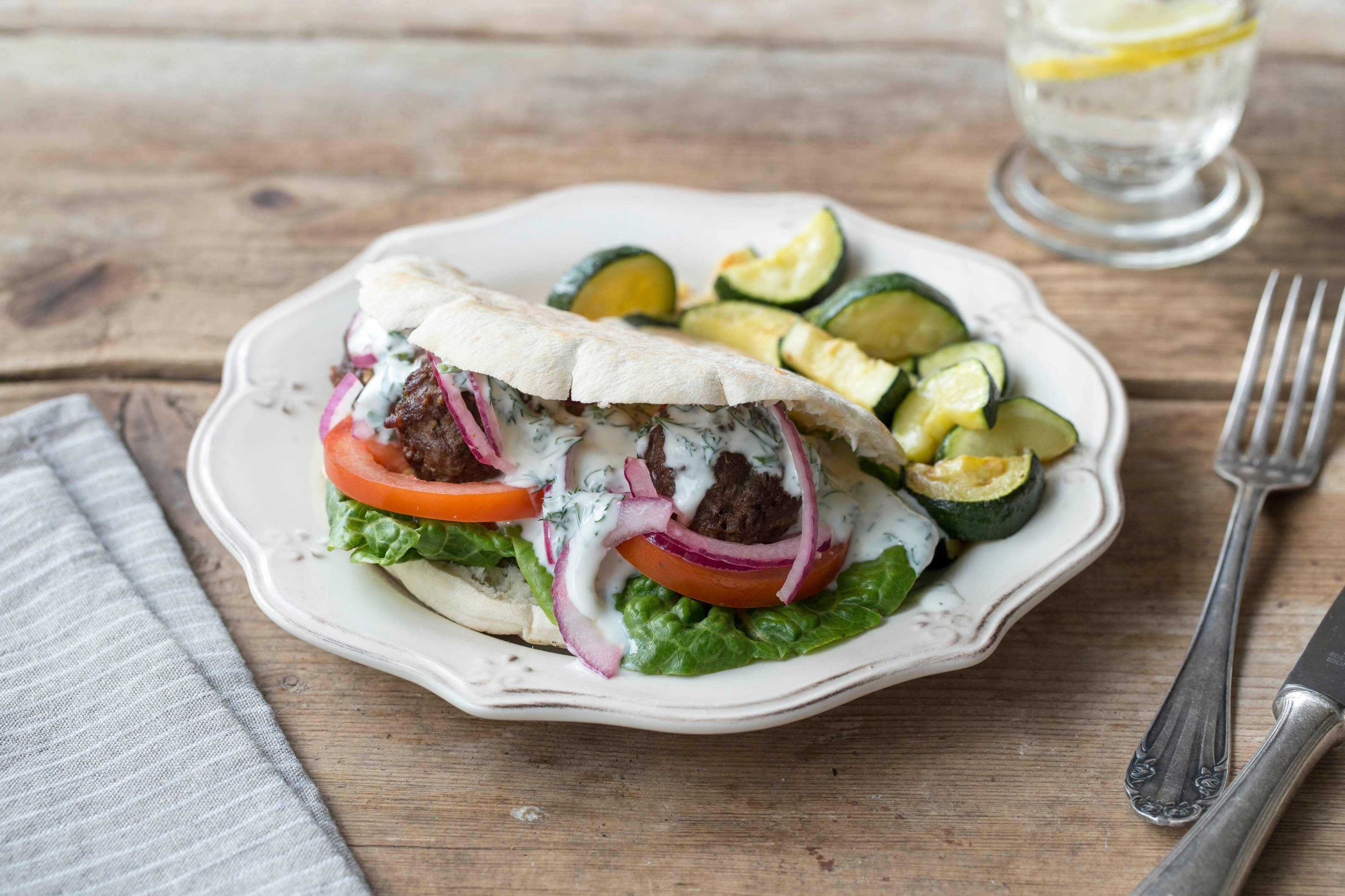Lamb Meatball Pitas