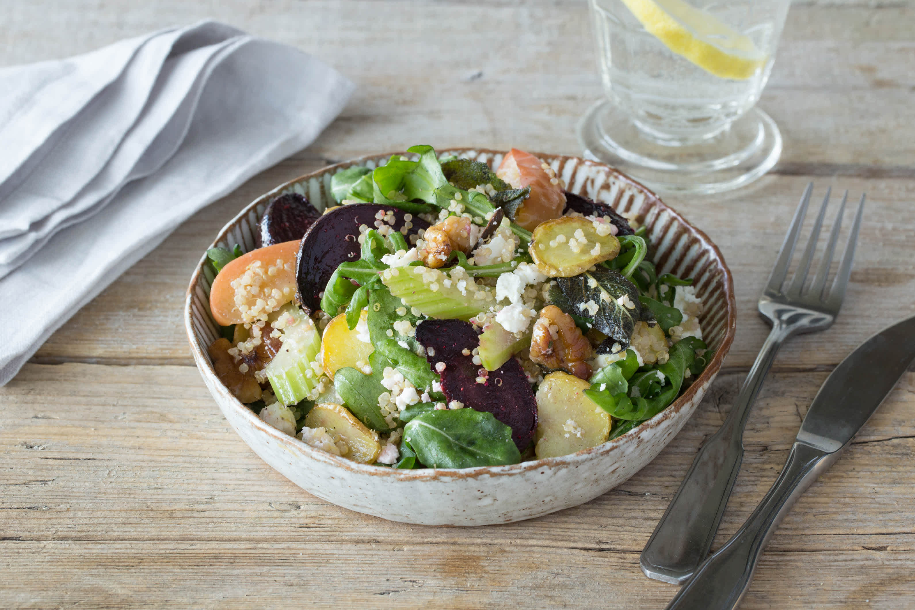 Roast Waldorf Jumble with Quinoa
