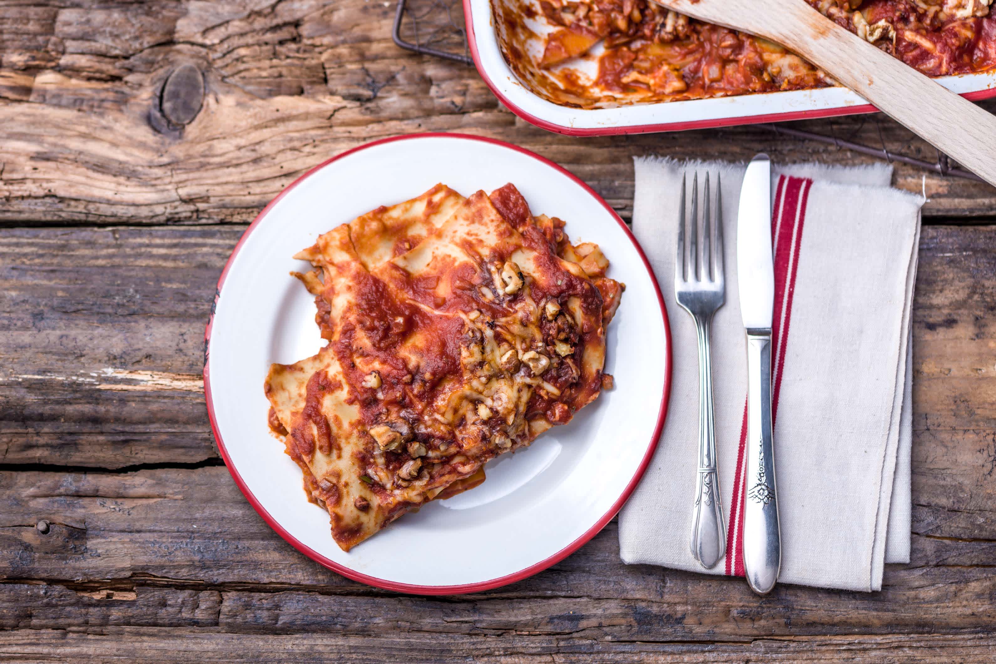 Lasagne met pompoen