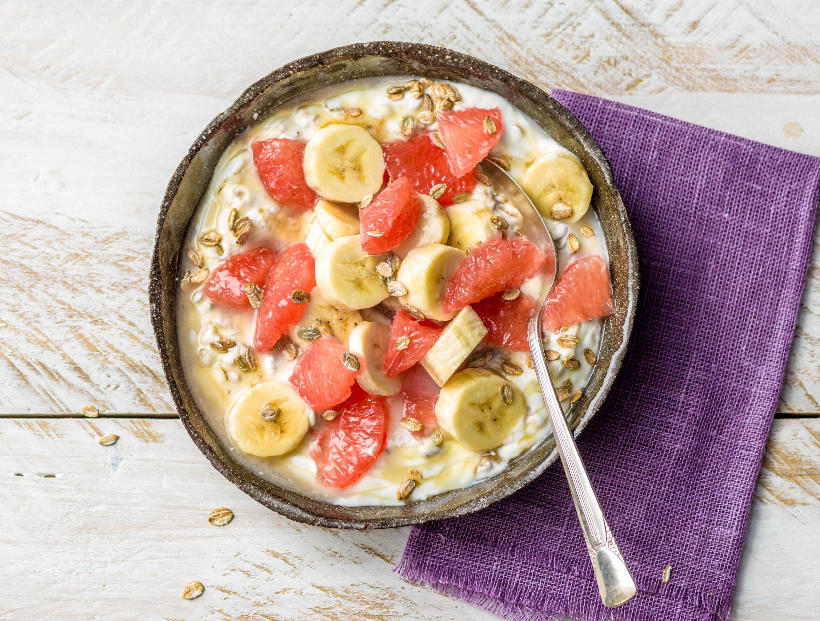 Magere yoghurt met pompelmoes
