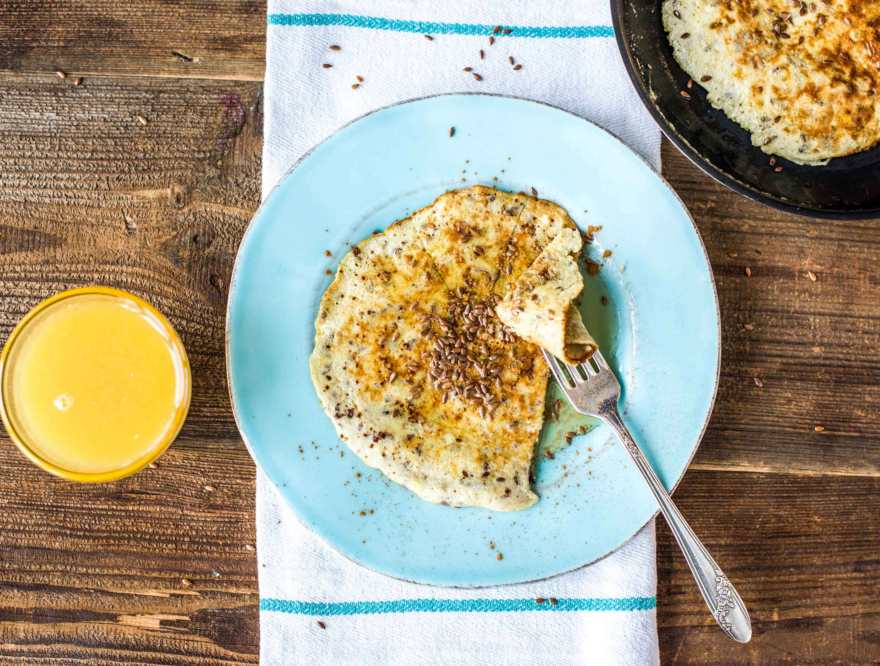 Crêpes de banane à la cannelle et au miel