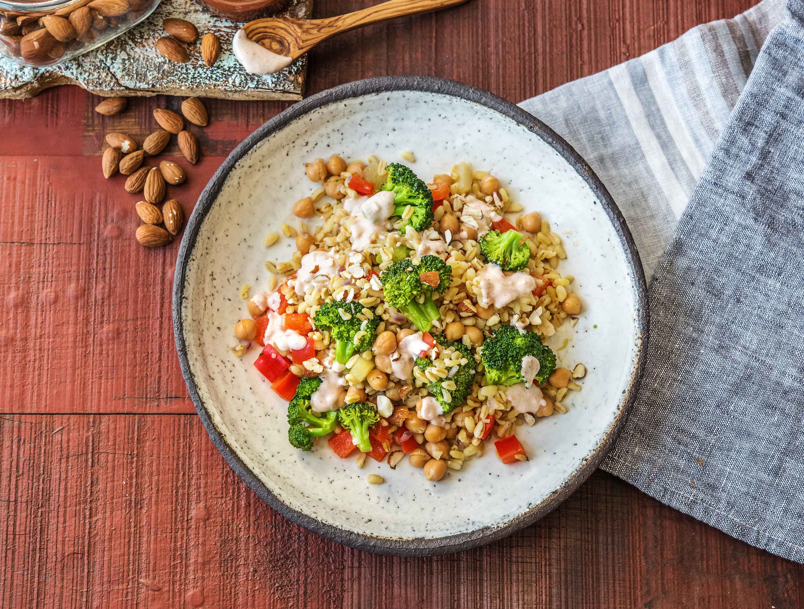 Parelgerst met broccoli
