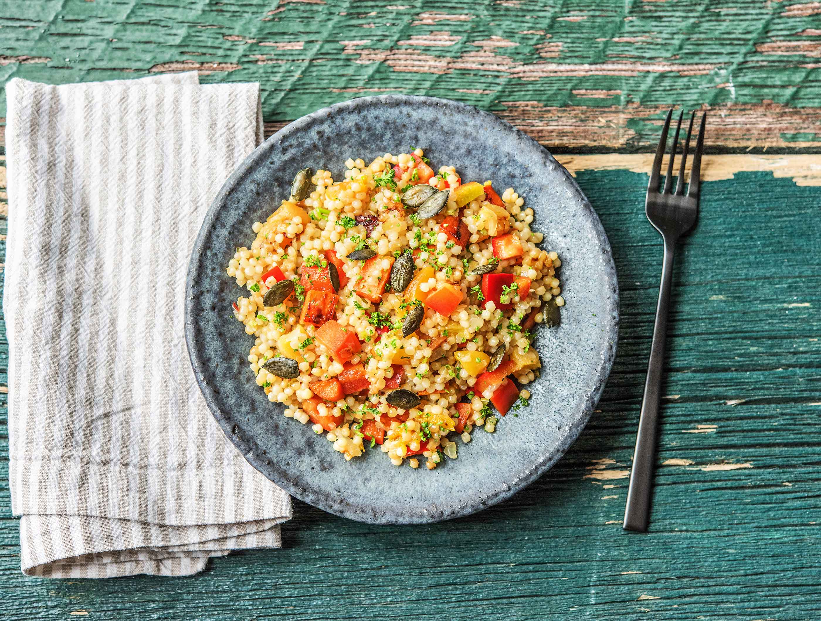 Couscous perlé au poivron pointu