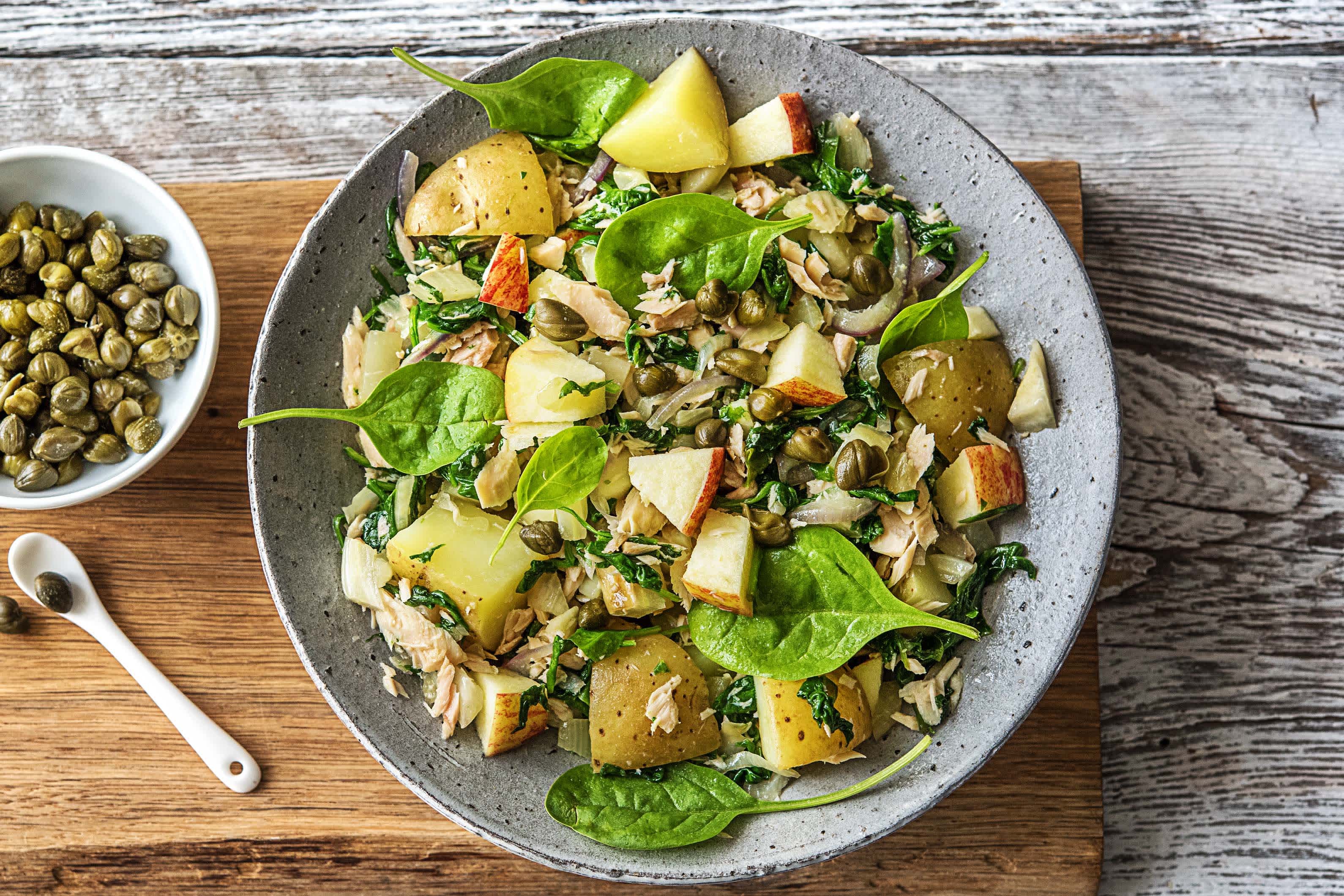 Salade met tonijn en Opperdoezer Ronde aardappel