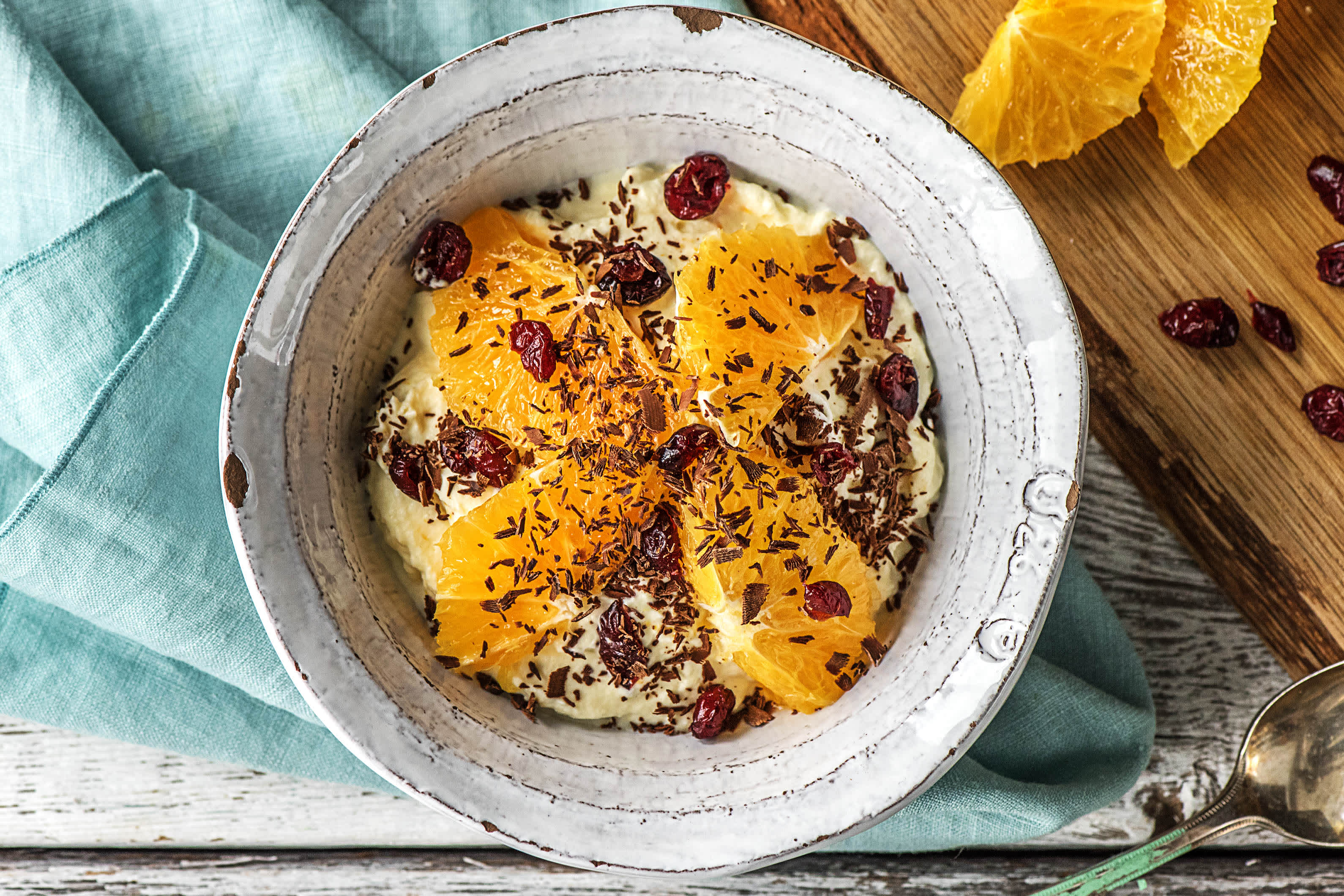 Crème de ricotta à l'orange