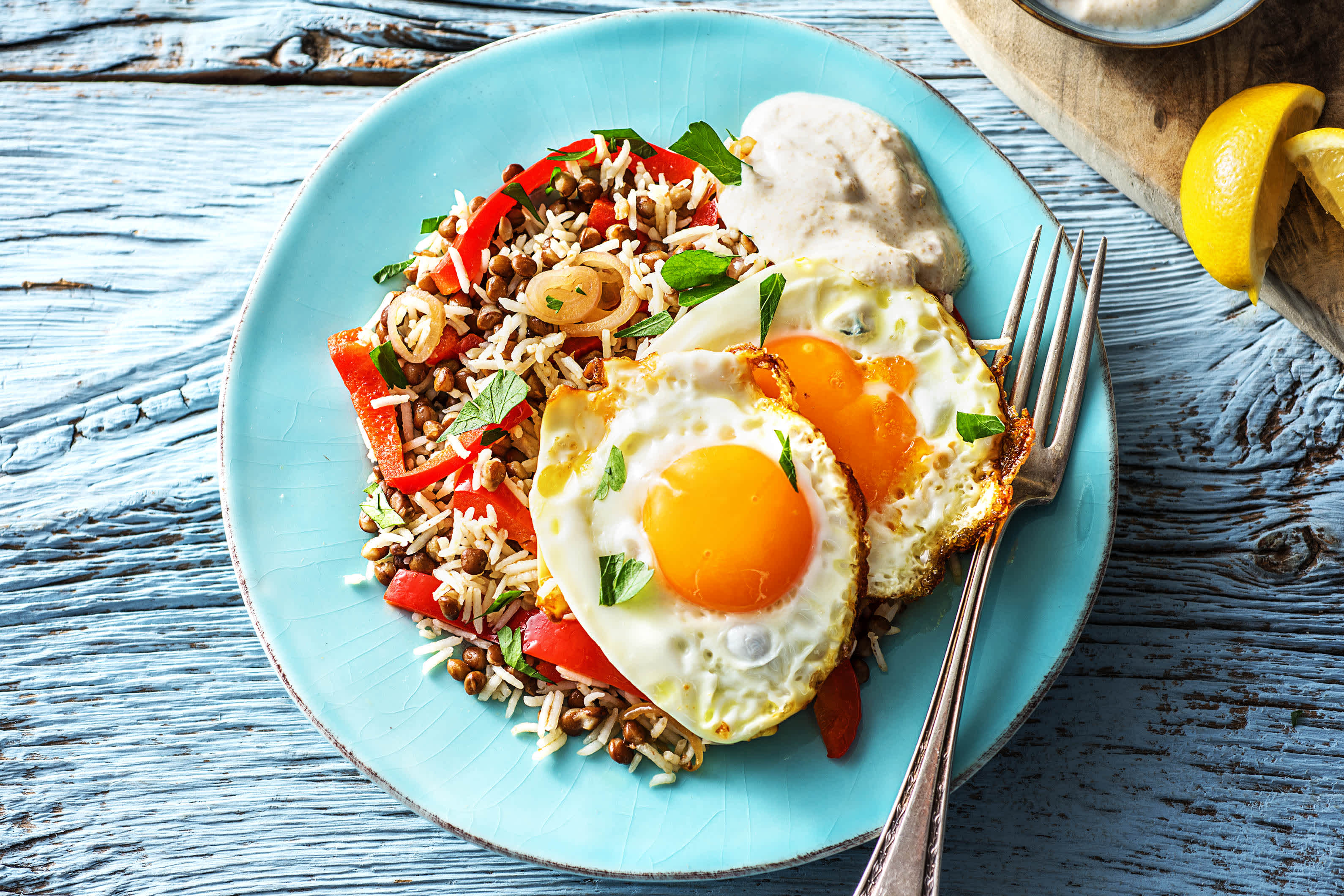 Mujadarra express aux lentilles et au riz