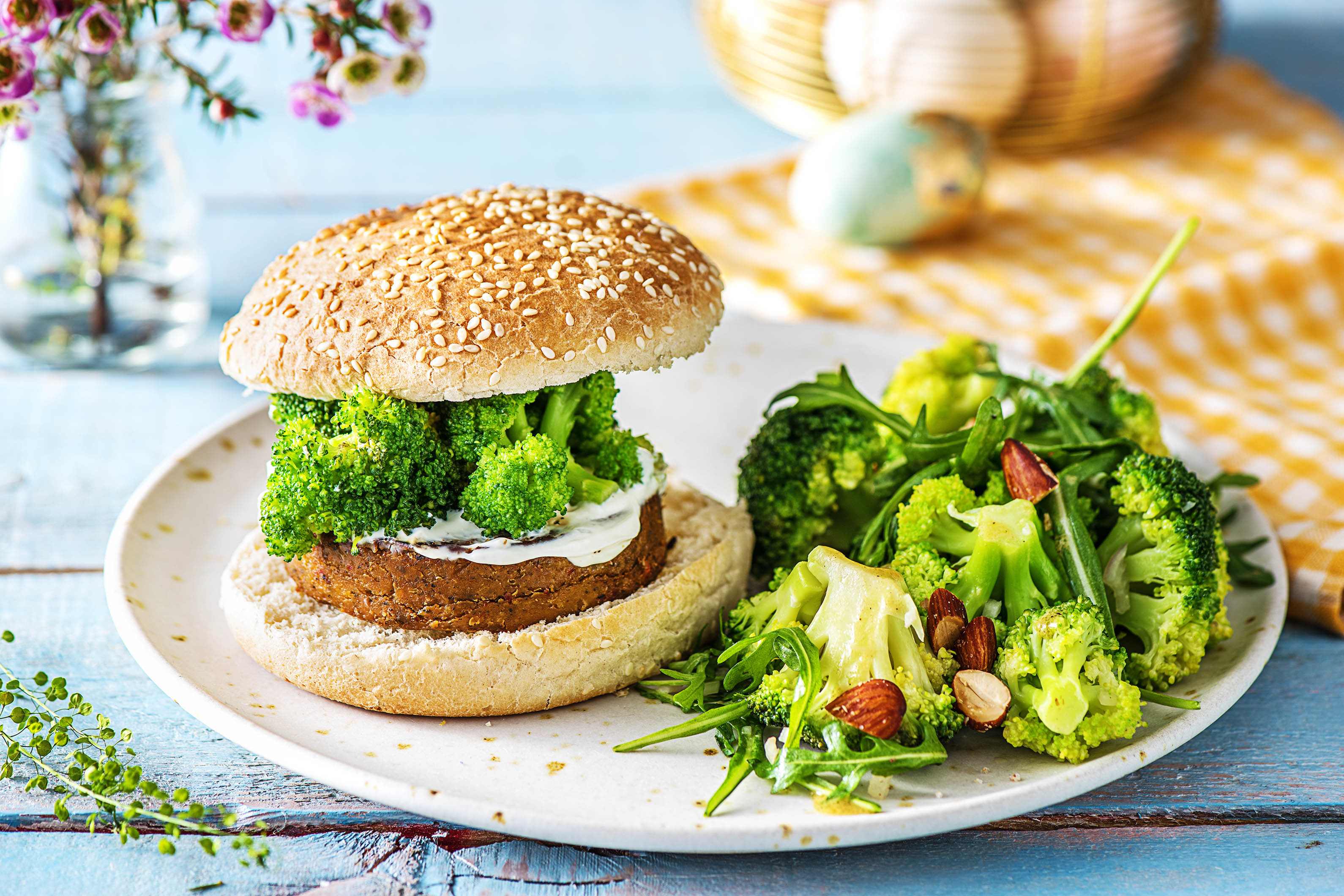 Burger de crevettes au lebné