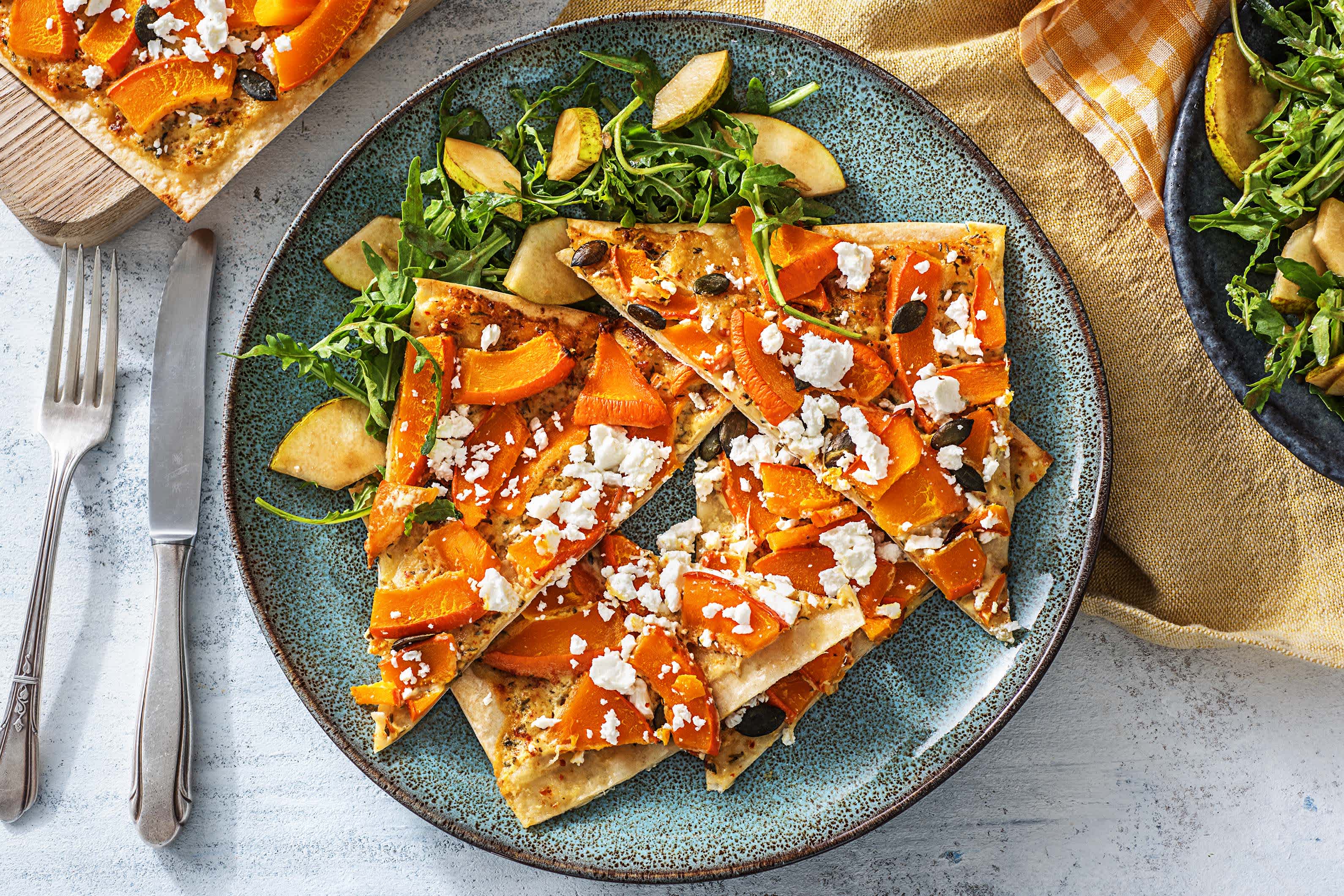 Kürbis-Flammkuchen