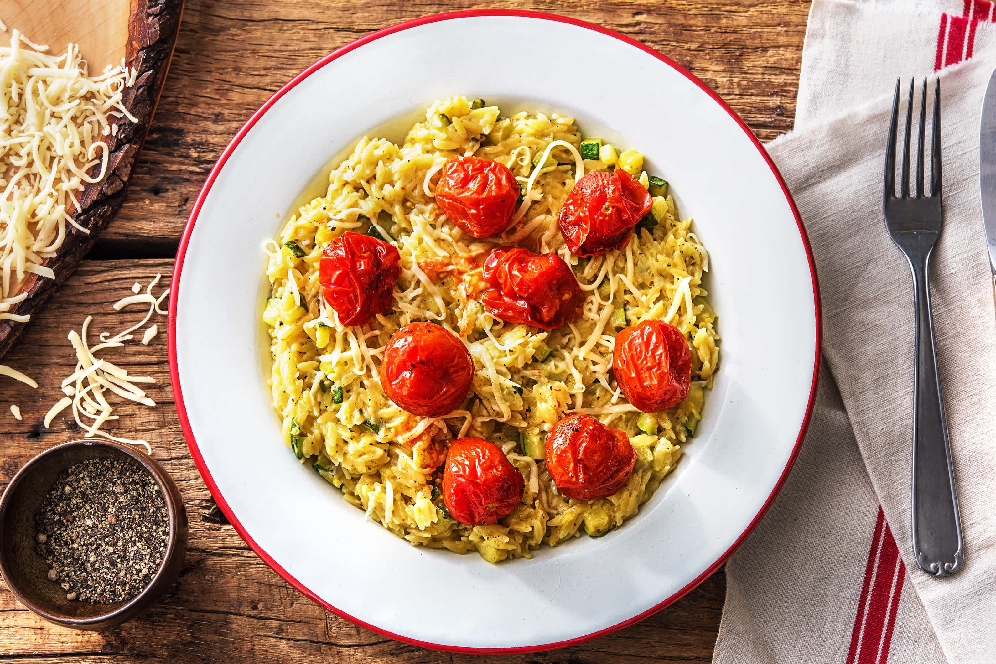 Orzo aux mini-tomates Roma au four
