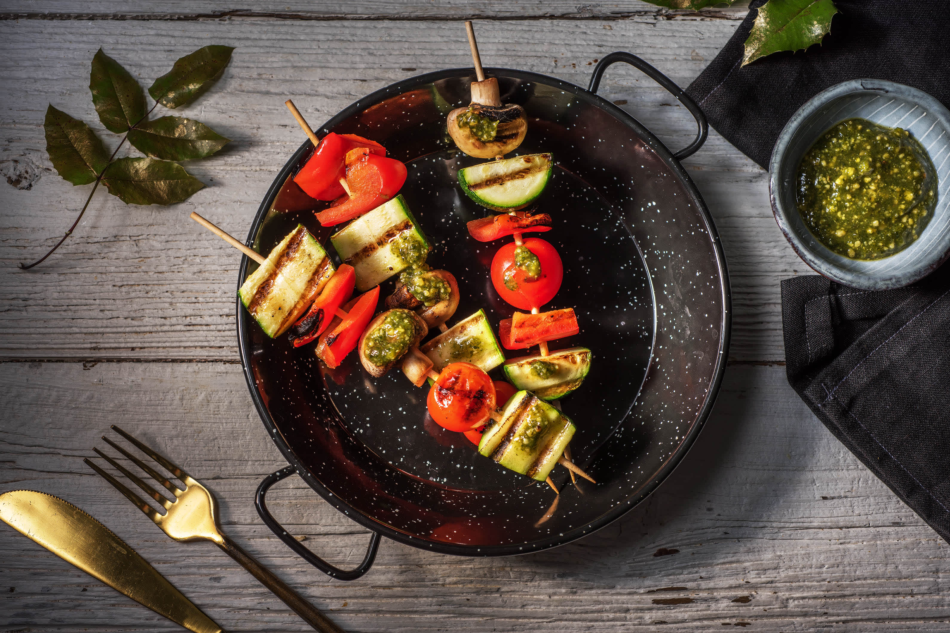Brochettes de légumes