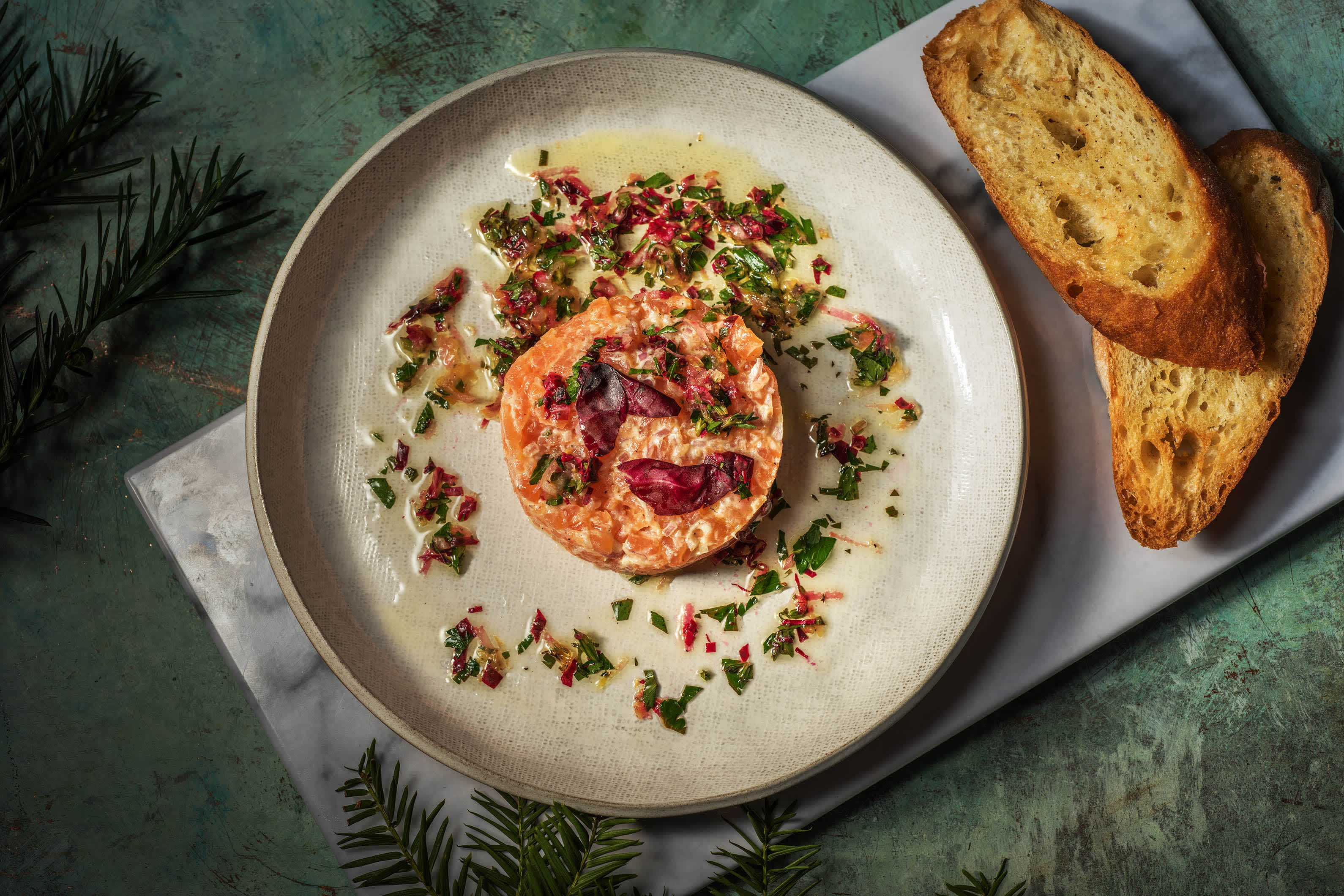 Tartaar van gerookte zalm