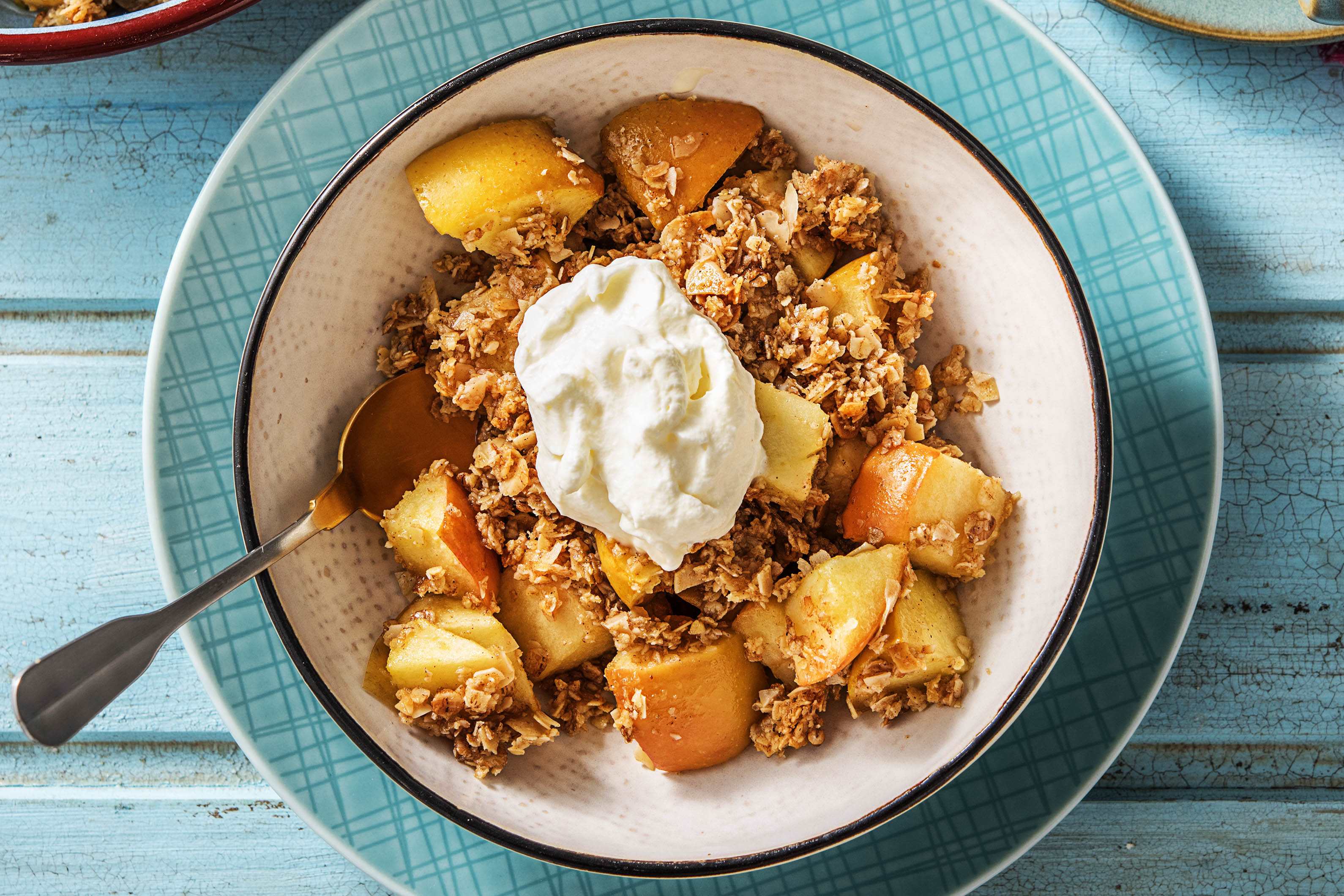 Crumble aux pommes à la cannelle et aux amandes