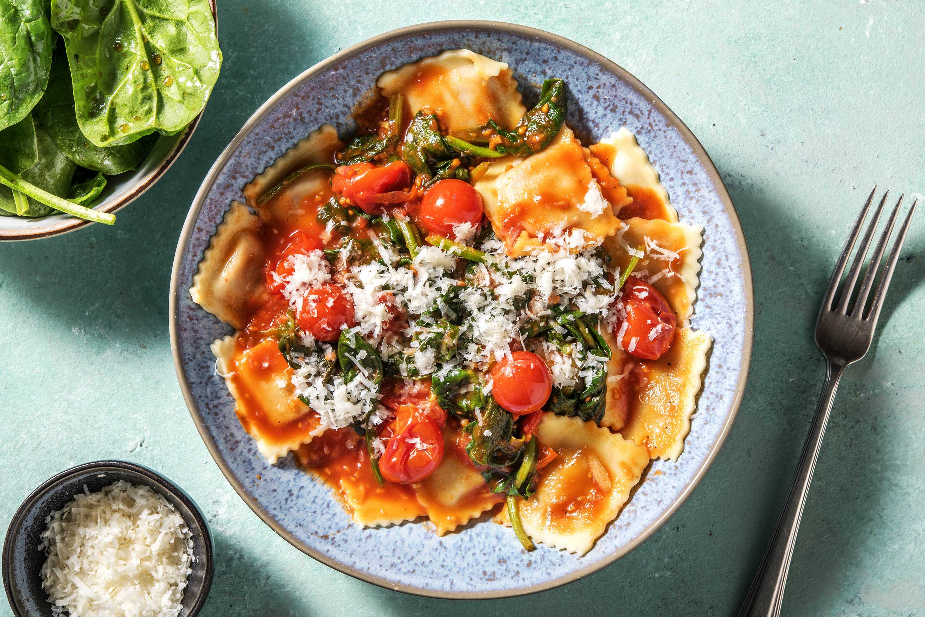 Ravioli frais à la ricotta et aux épinards