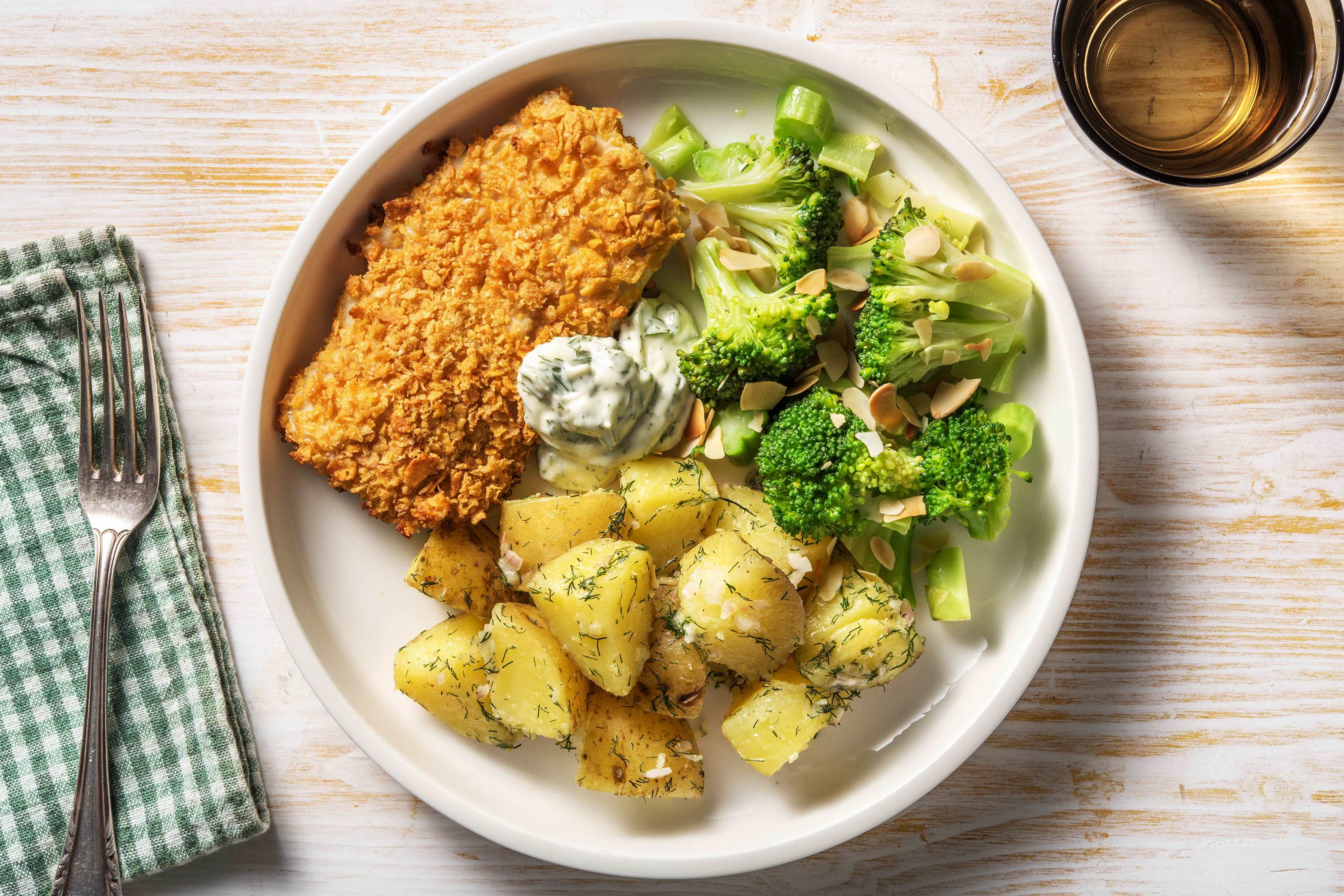 Filet de merlu croustillant et brocoli