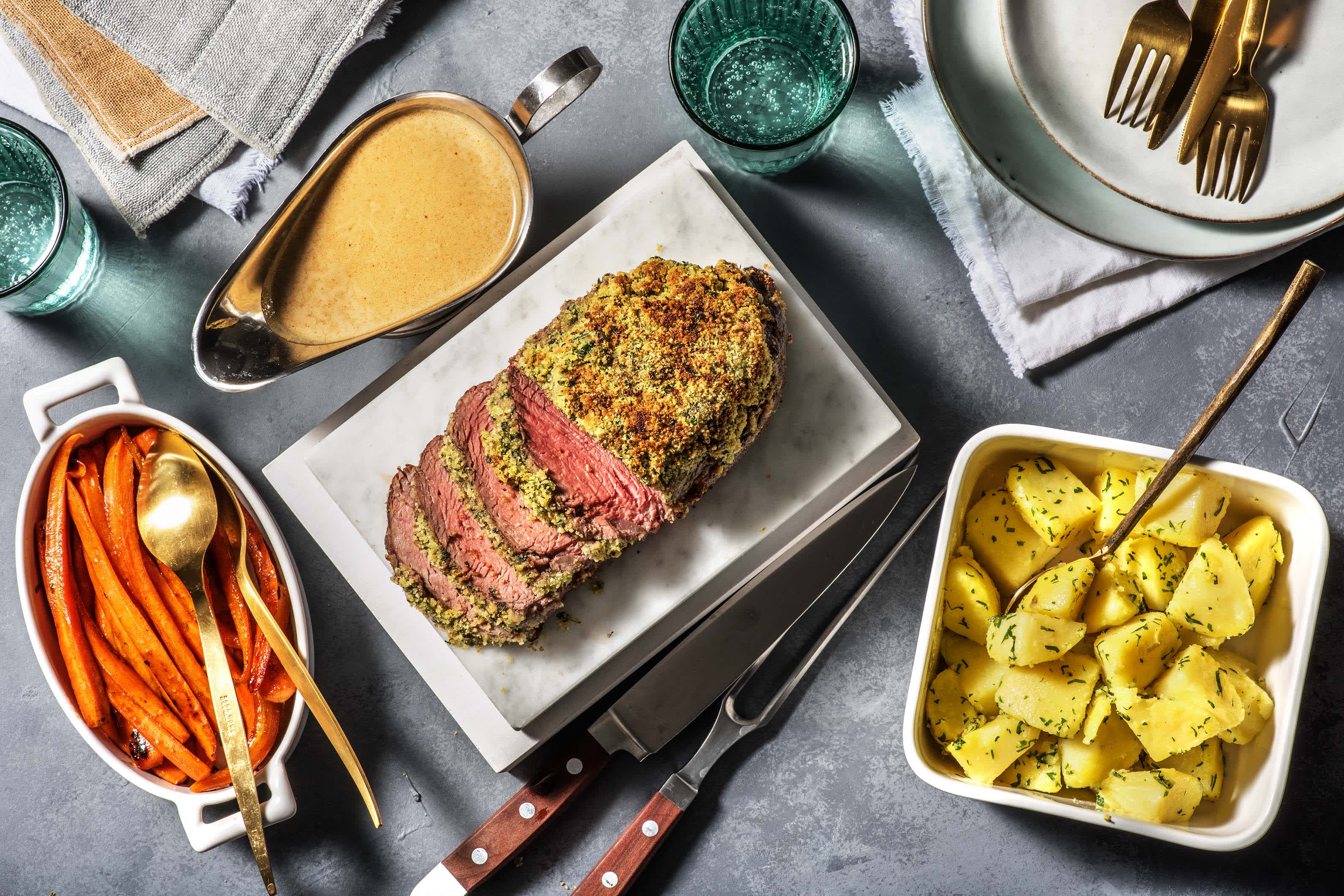 Rinderbraten unter der Kräuterhaube