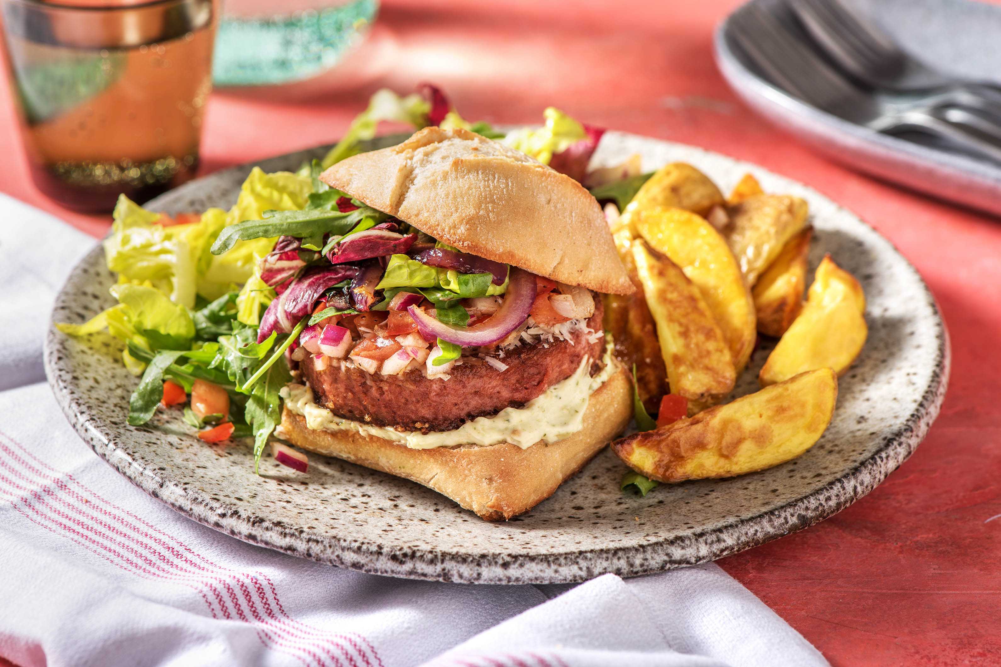 Hamburger végétarien à l’italienne
