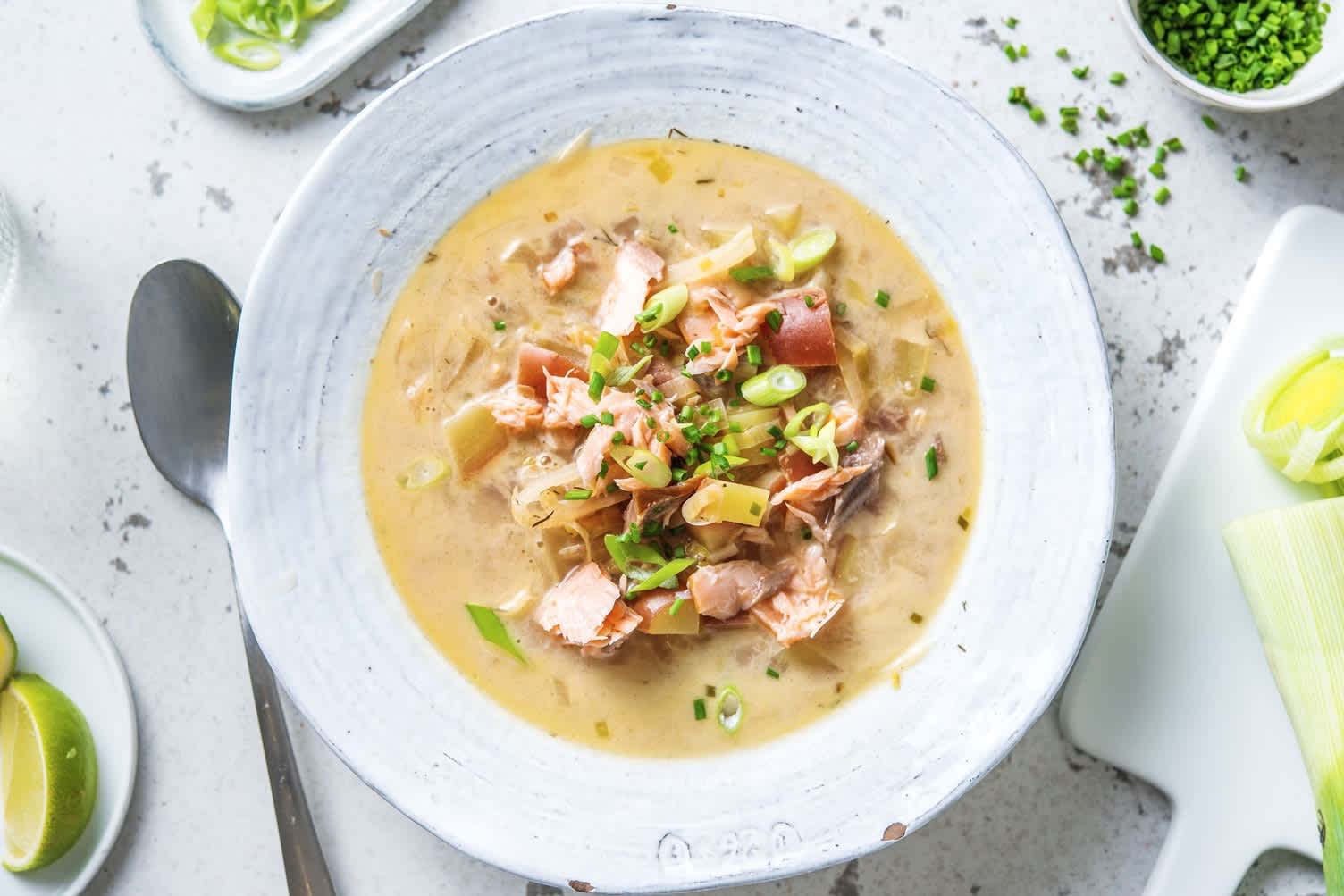 Soupe de fenouil aux lardons de saumon